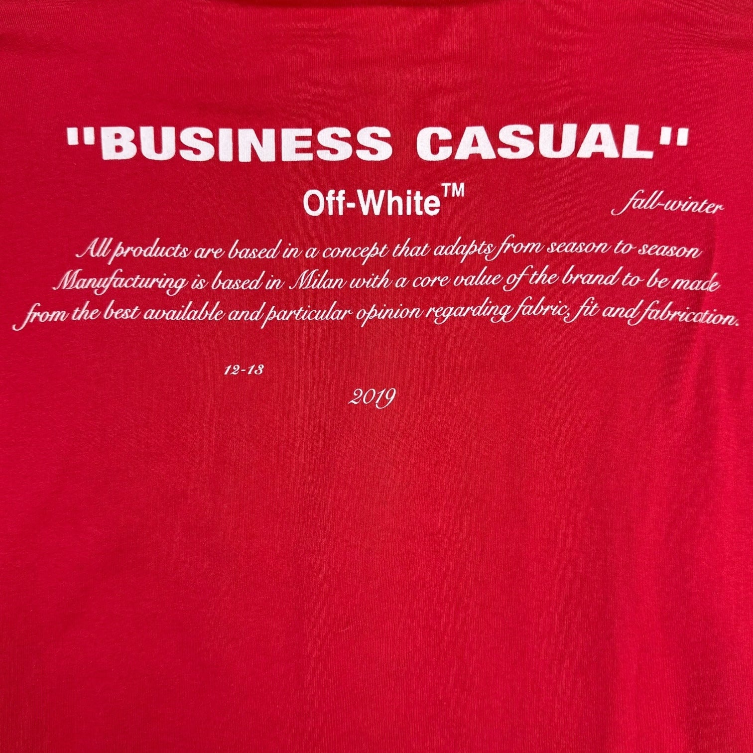 Off-White Business Casual Hoodie Red