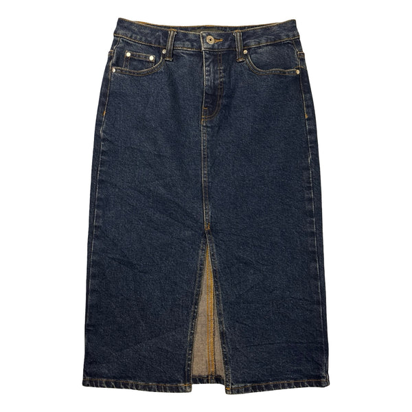 (W) Suzy Shier Jean Skirt Dark Wash