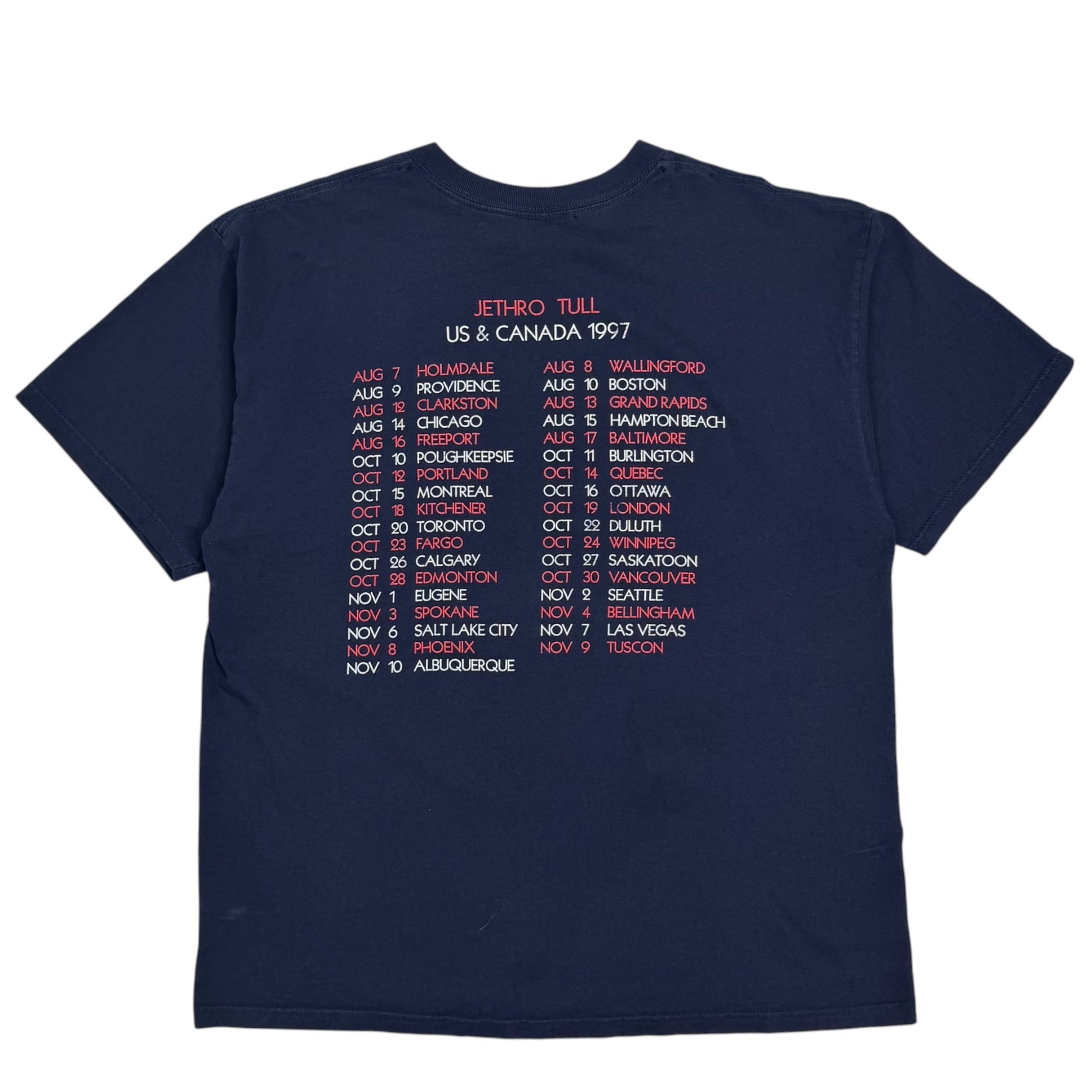 1997 Jethro Tull Aqualung Tour Tee Navy