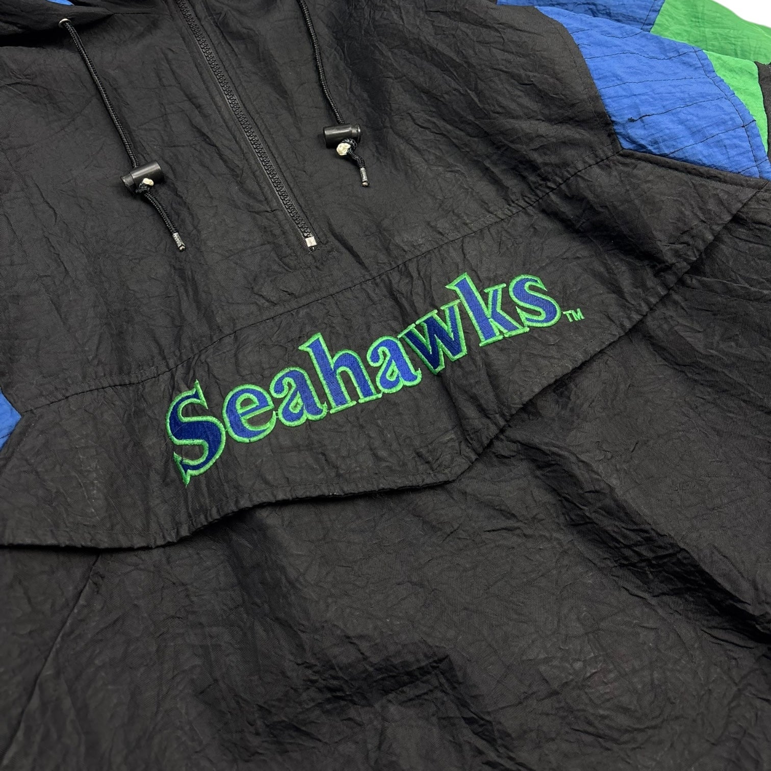 Vintage Seattle Seahawks NFL Quarter Zip Starter Jacket
