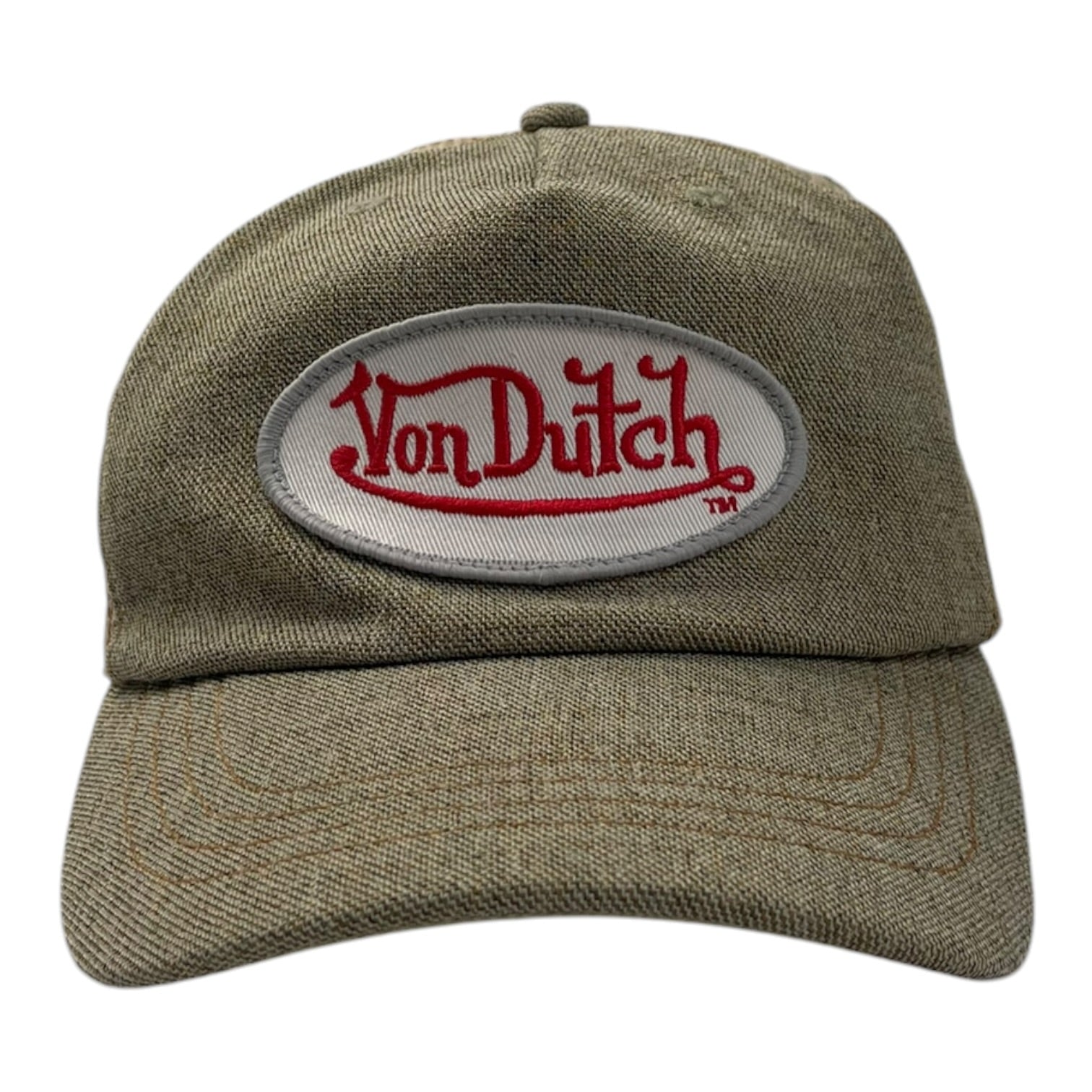 Vintage Y2K Von Dutch Snap Back Hat Tan