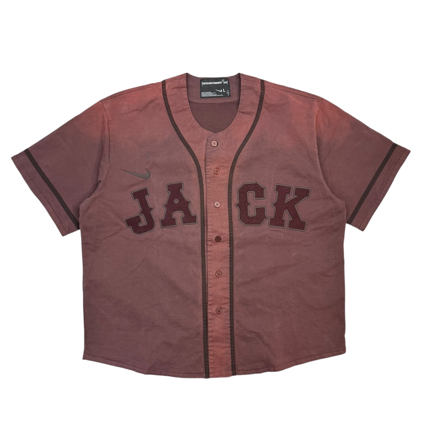Travis Scott Cactus Jack x Fragment x Nike Tokyo Jack Retro Baseball Jersey Brown