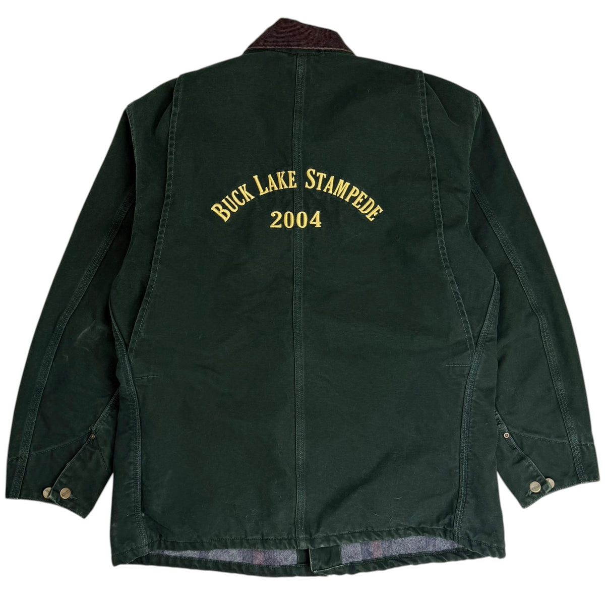 Vintage Carhartt Chore Embroidered Blanket Lined Jacket Green