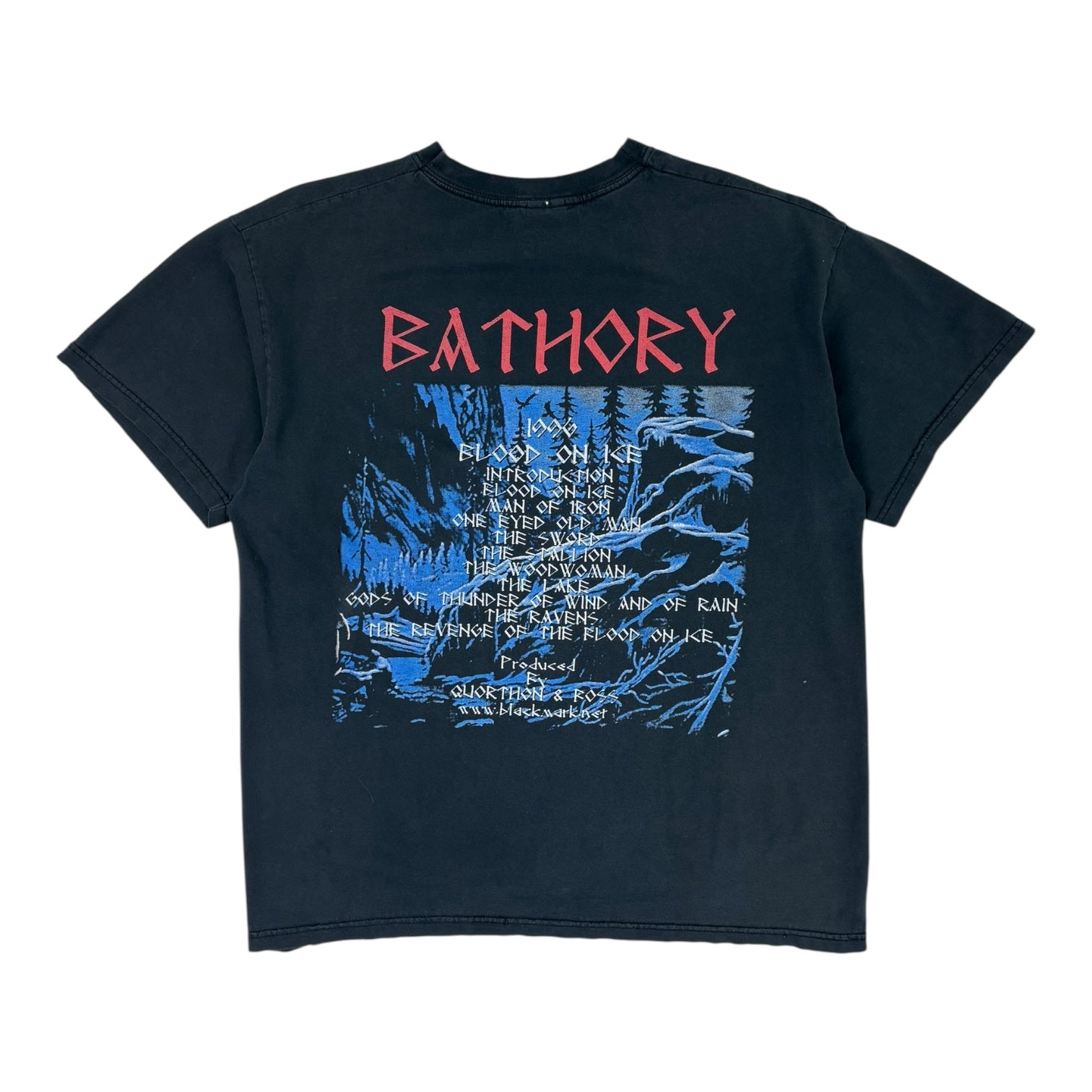 Vintage 1996 Bathory Heavy Metal “Blood On Ice” Album T-Shirt Black