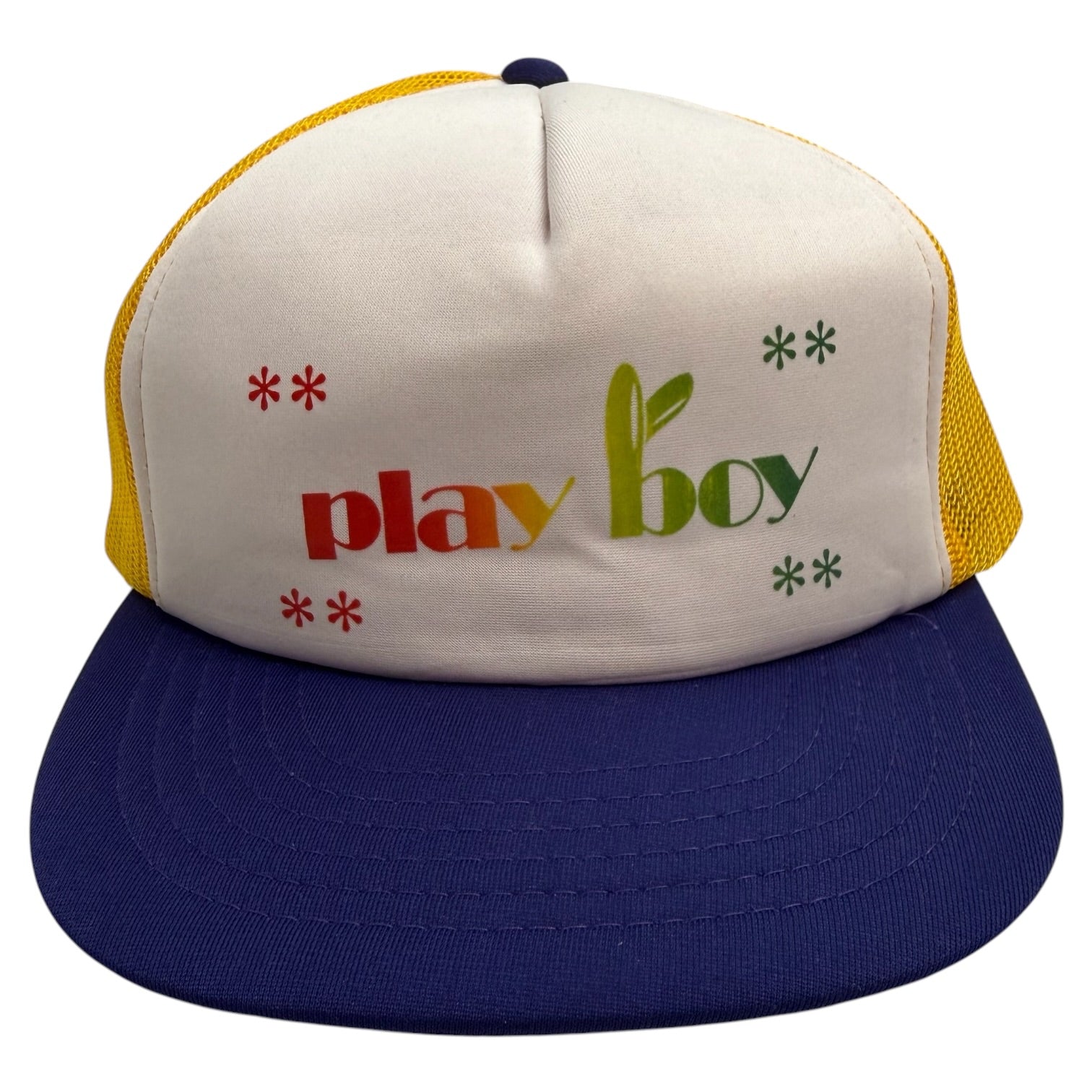 Vintage Playboy Trucker Hat Yellow
