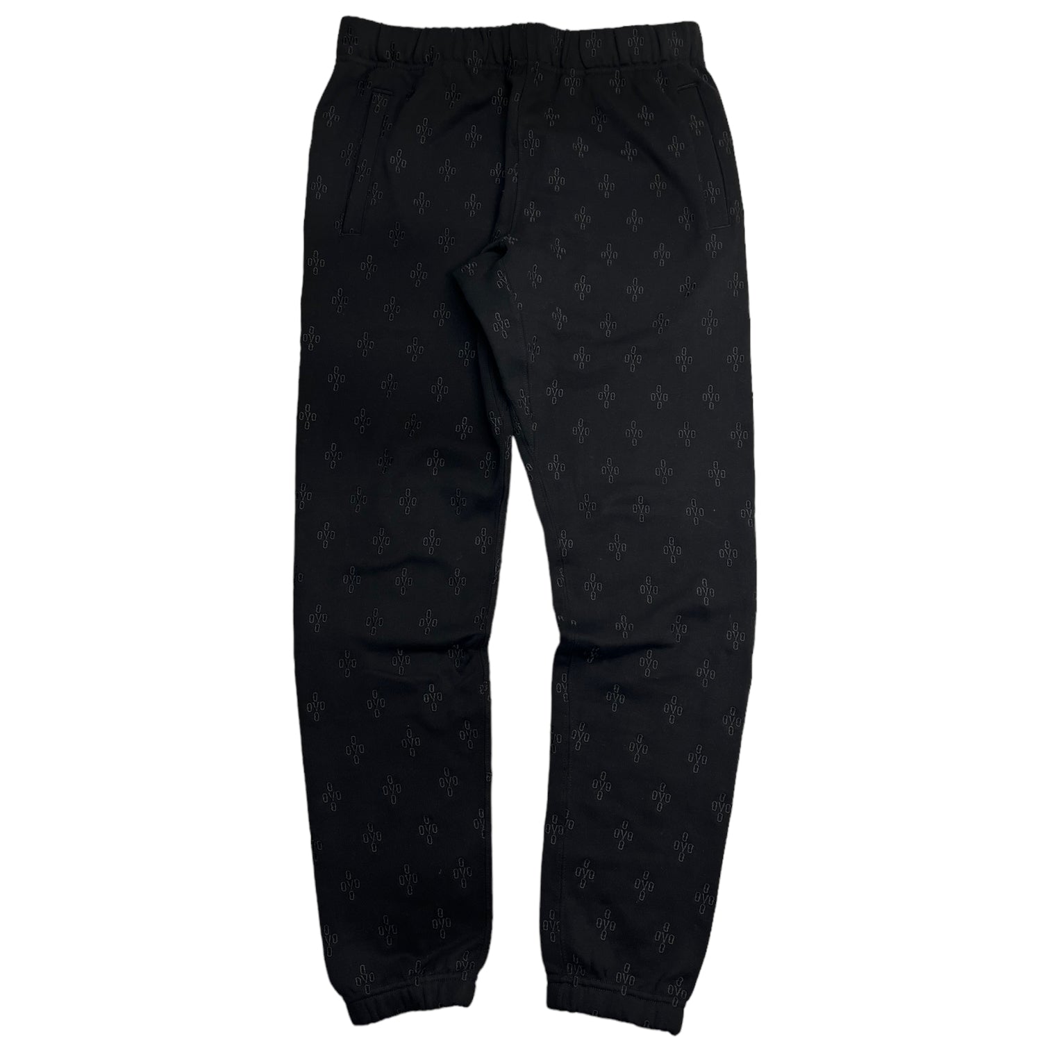 OVO Logo Repeat Embroidered Sweatpants Black