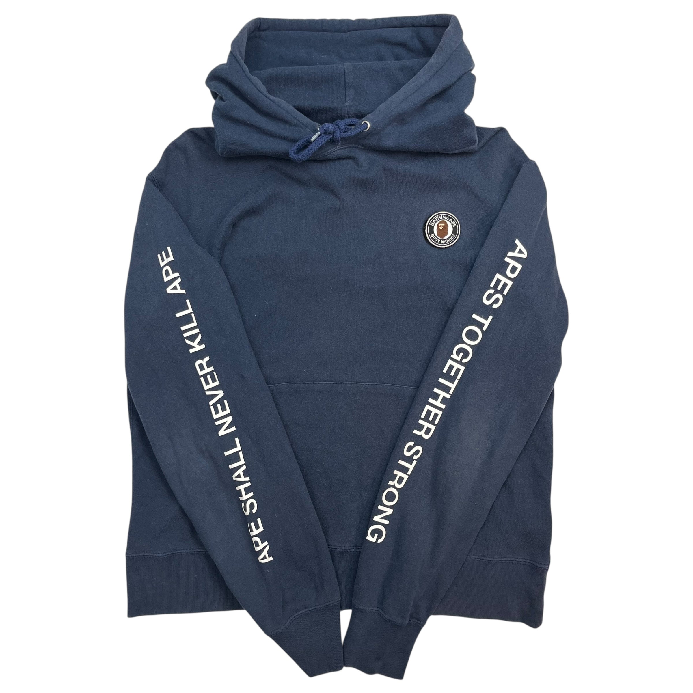 Bape Busy Works Hoodie Navy Blue