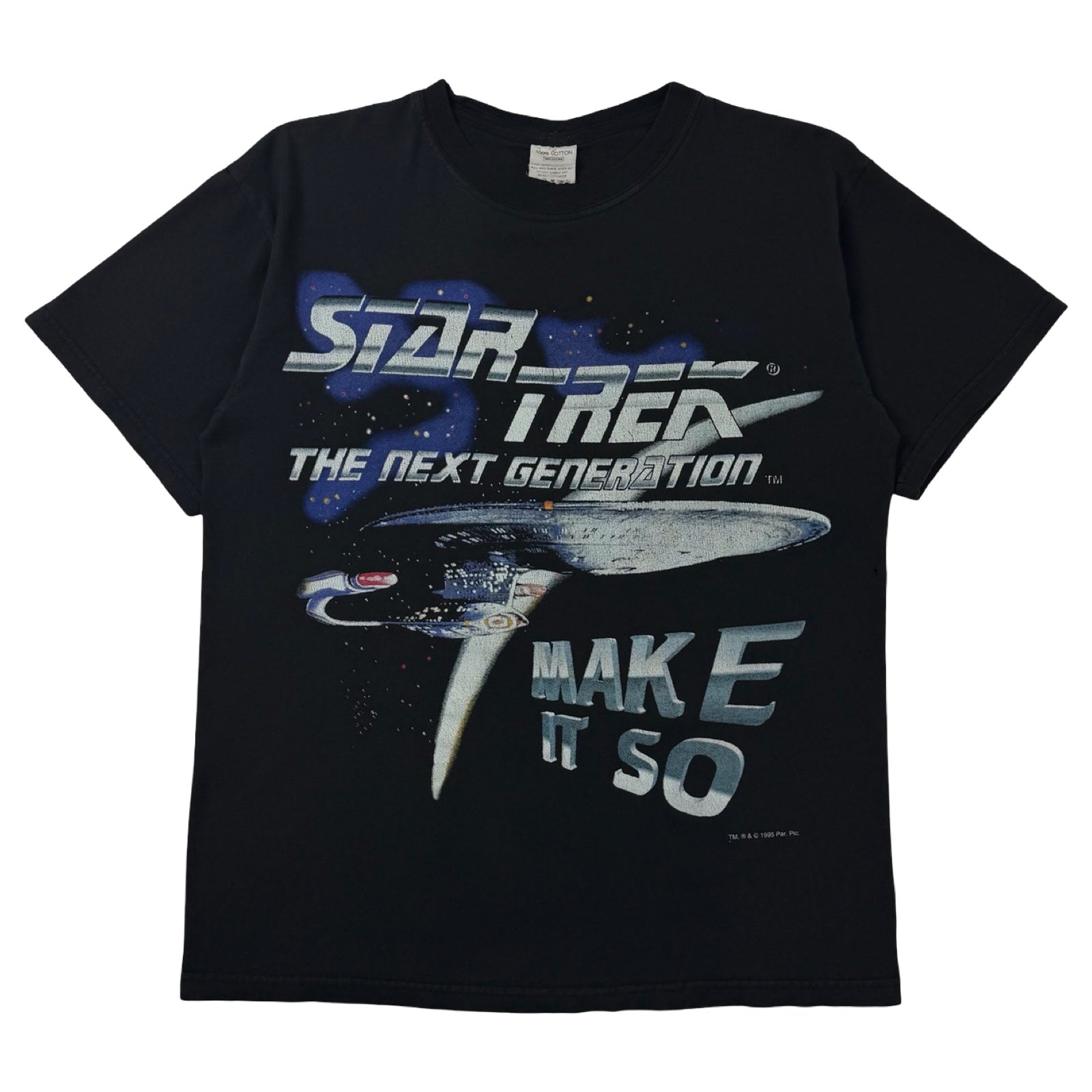 1995 Star Trek The Next Generation T-Shirt Black