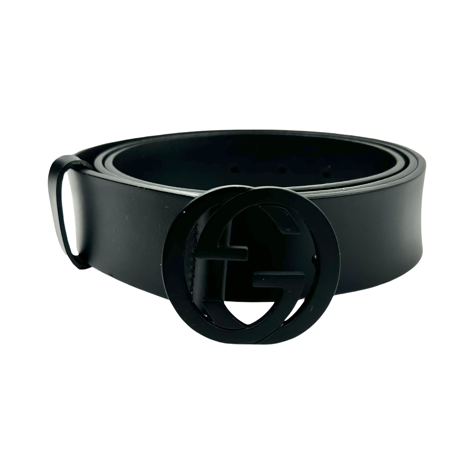 Gucci Interlocking G Matted Black Belt
