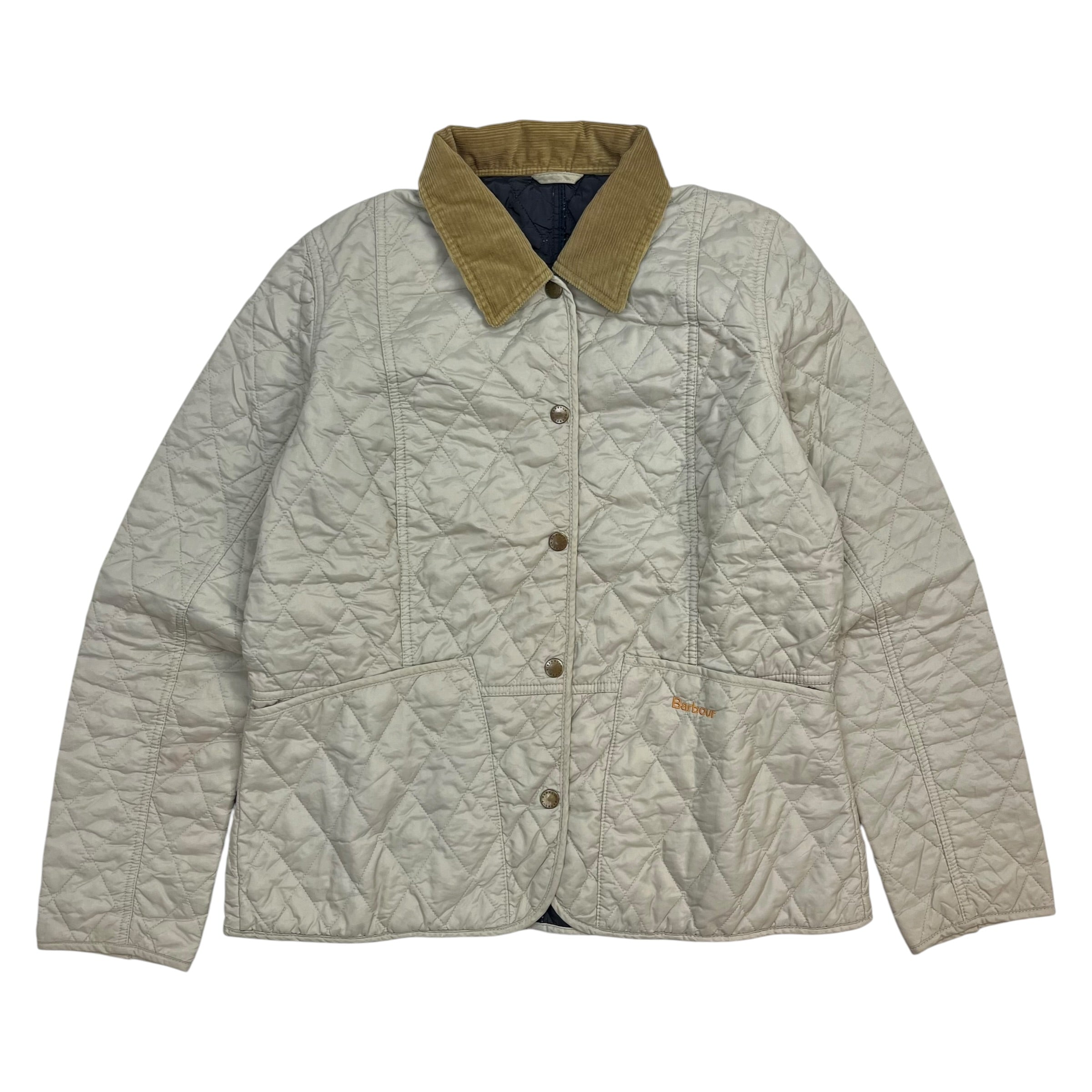 (W) Barbour Quilted Liddesdale Jacket White