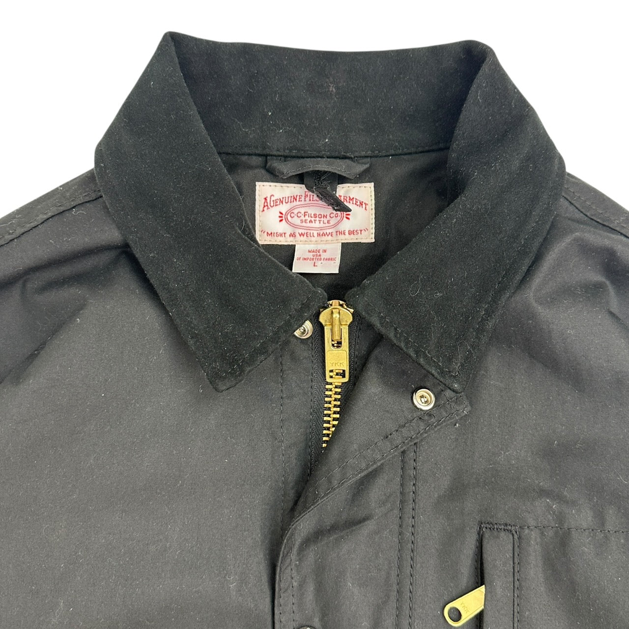 Filson Waxed Tin Cloth Jacket Black