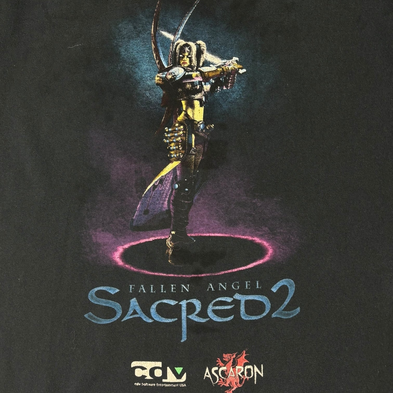 2008 Vintage Sacred 2 Fallen Angel Promo T-Shirt Black