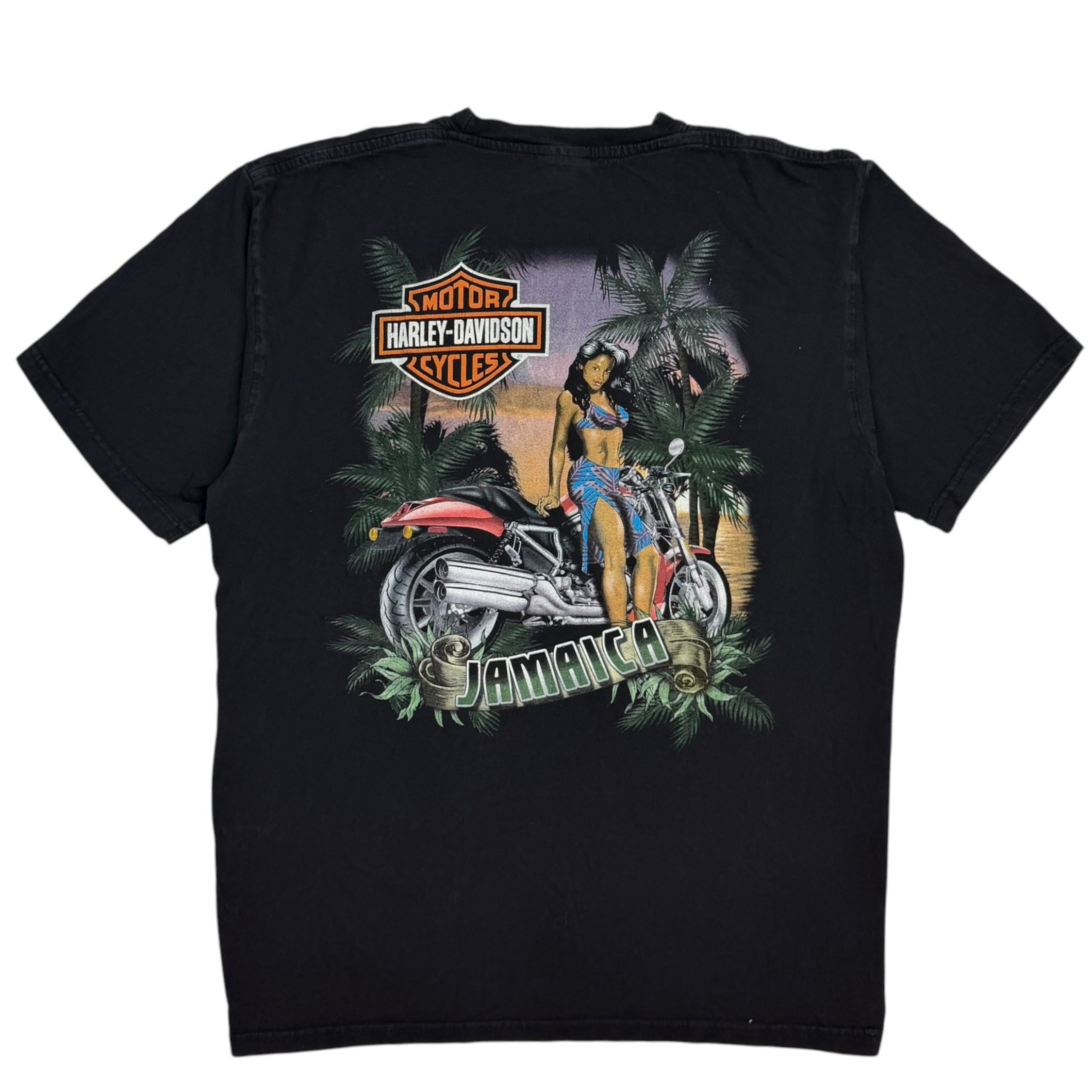 Vintage Harley Davidson Jamaica Tee Black
