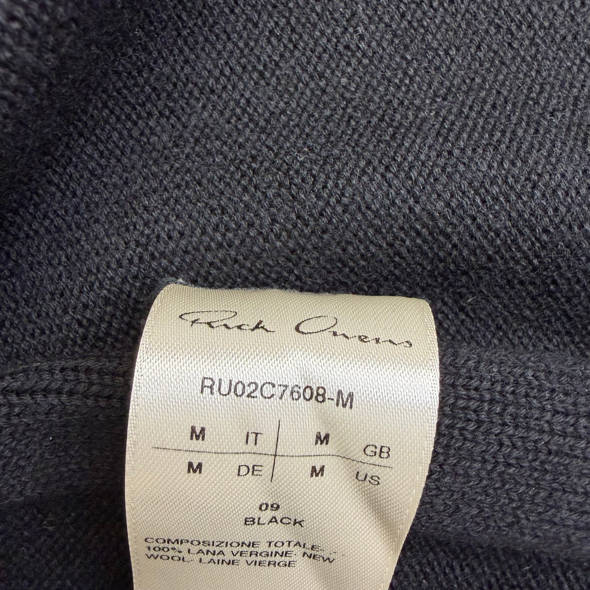 FW23 Rick Owens Luxor Peter Cardigan Black