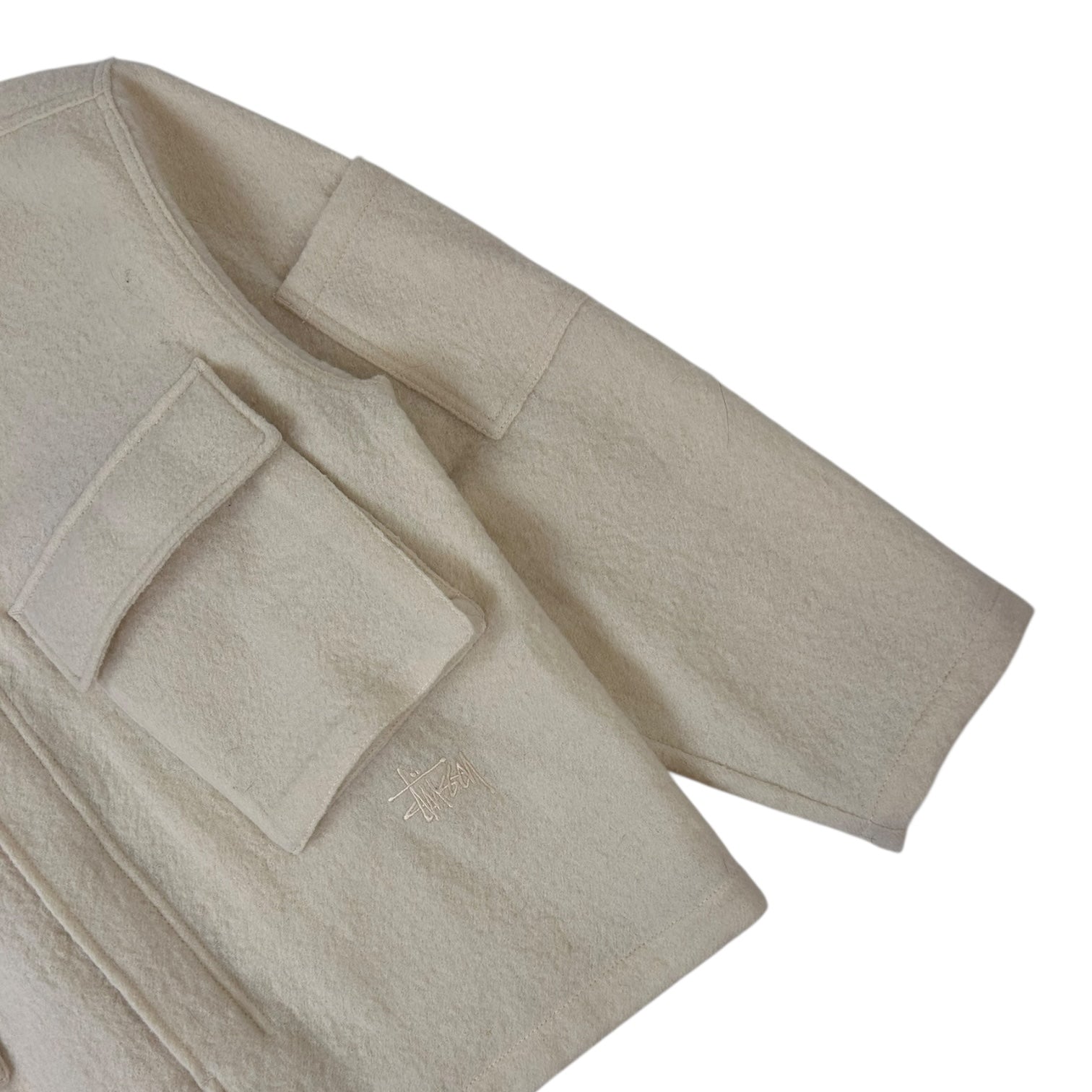 Stussy Military Wool Overshirt Bone
