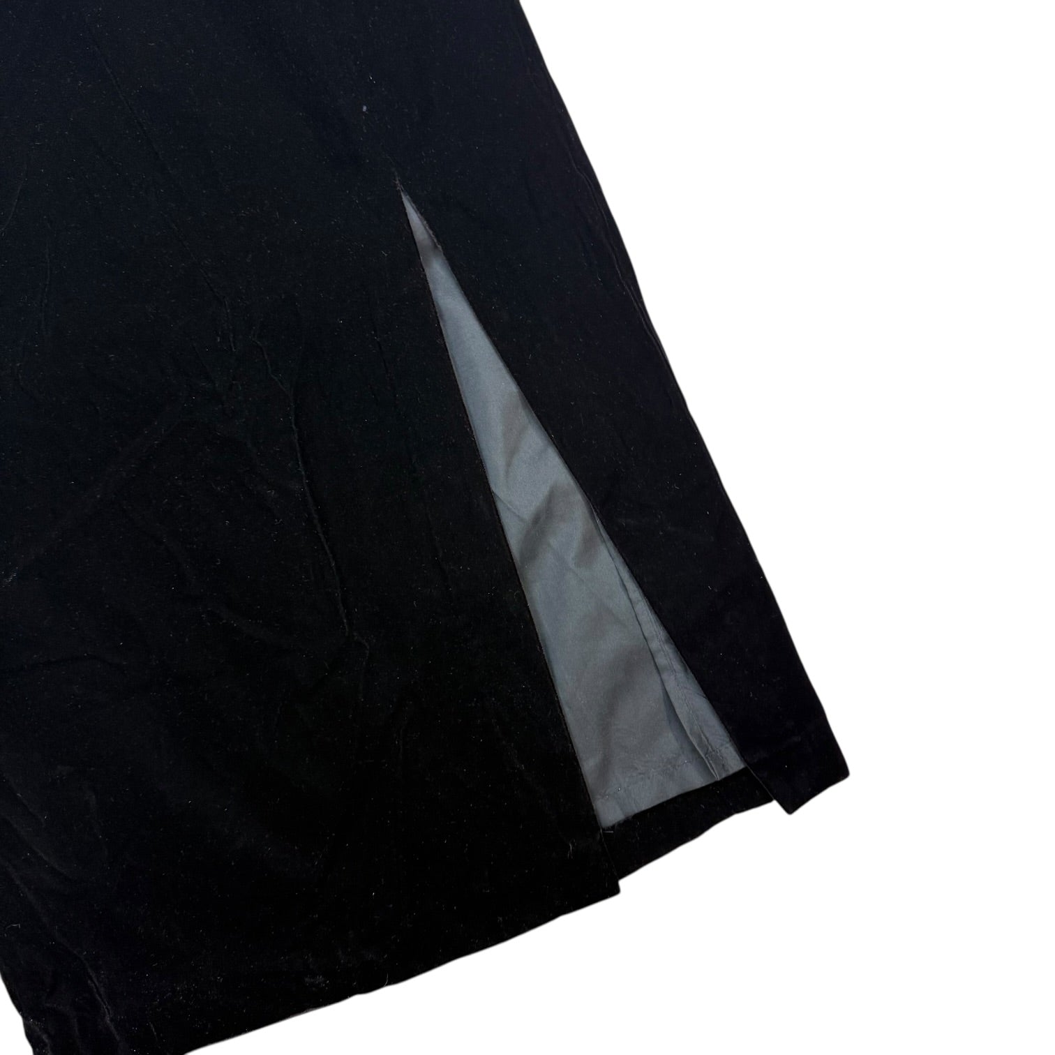 (W) Vintage Velvet Skirt Black