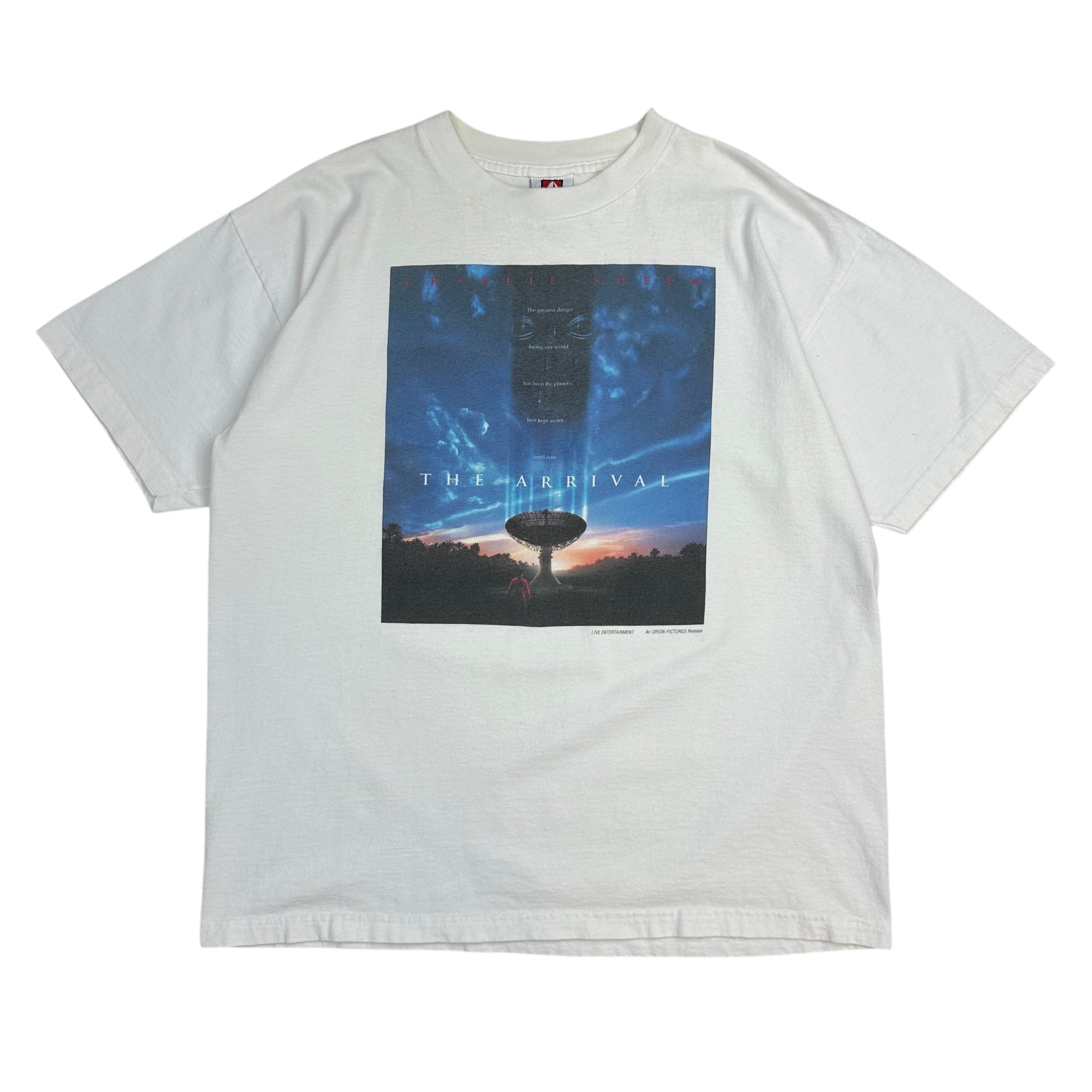 1996 The Arrival Charlie Sheen Movie Tee White