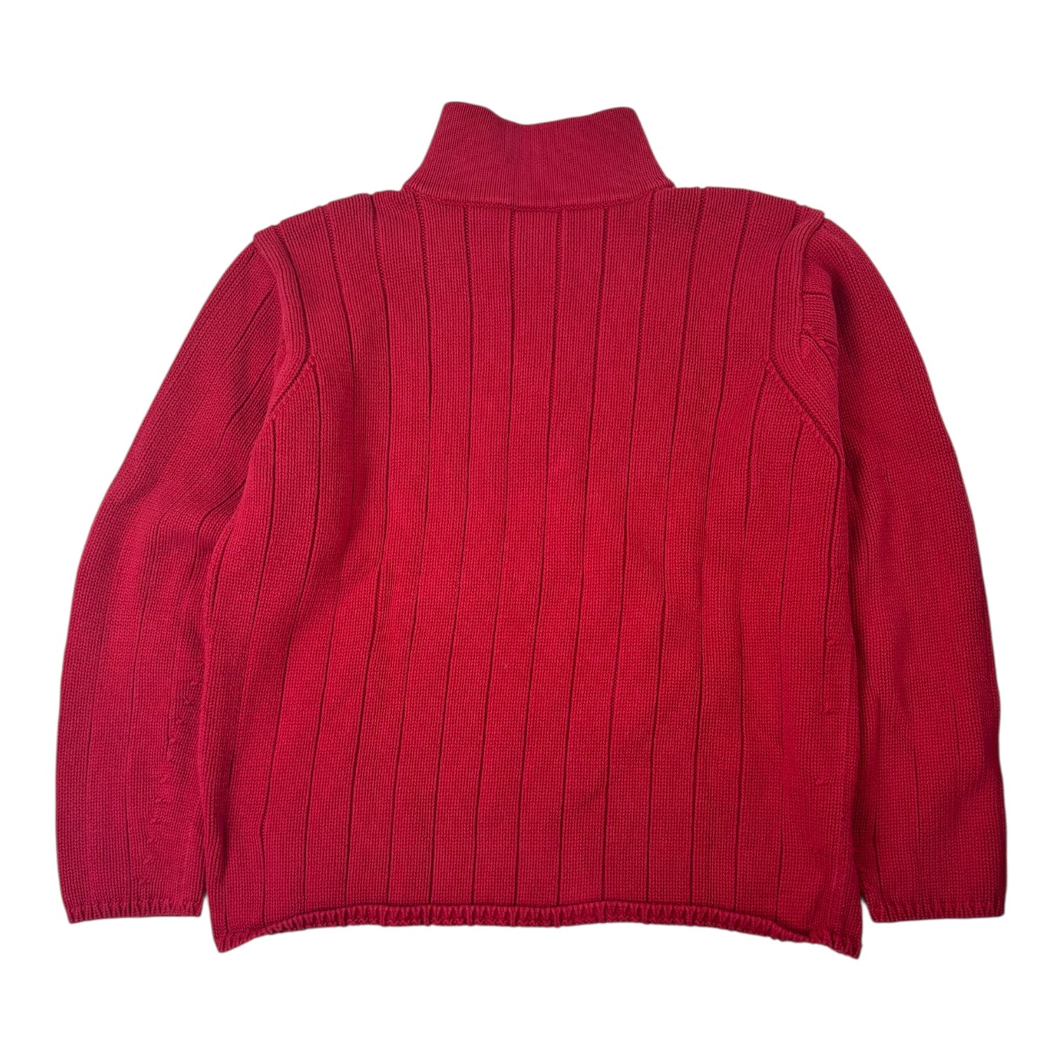 Vintage Polo Jeans Ralph Lauren Quarter-Zip Sweater Red