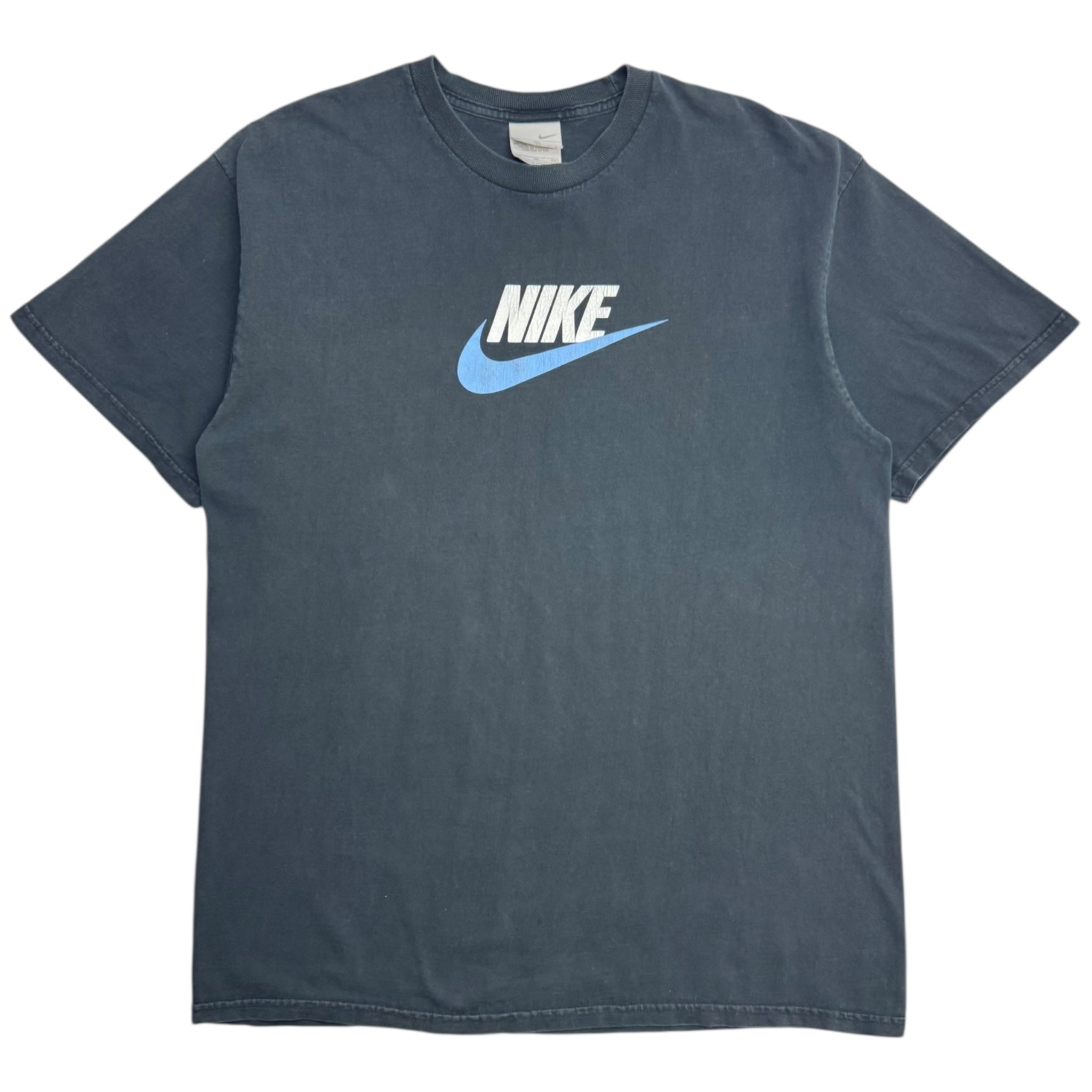 Vintage Nike Spellout & Swoosh T-Shirt Navy