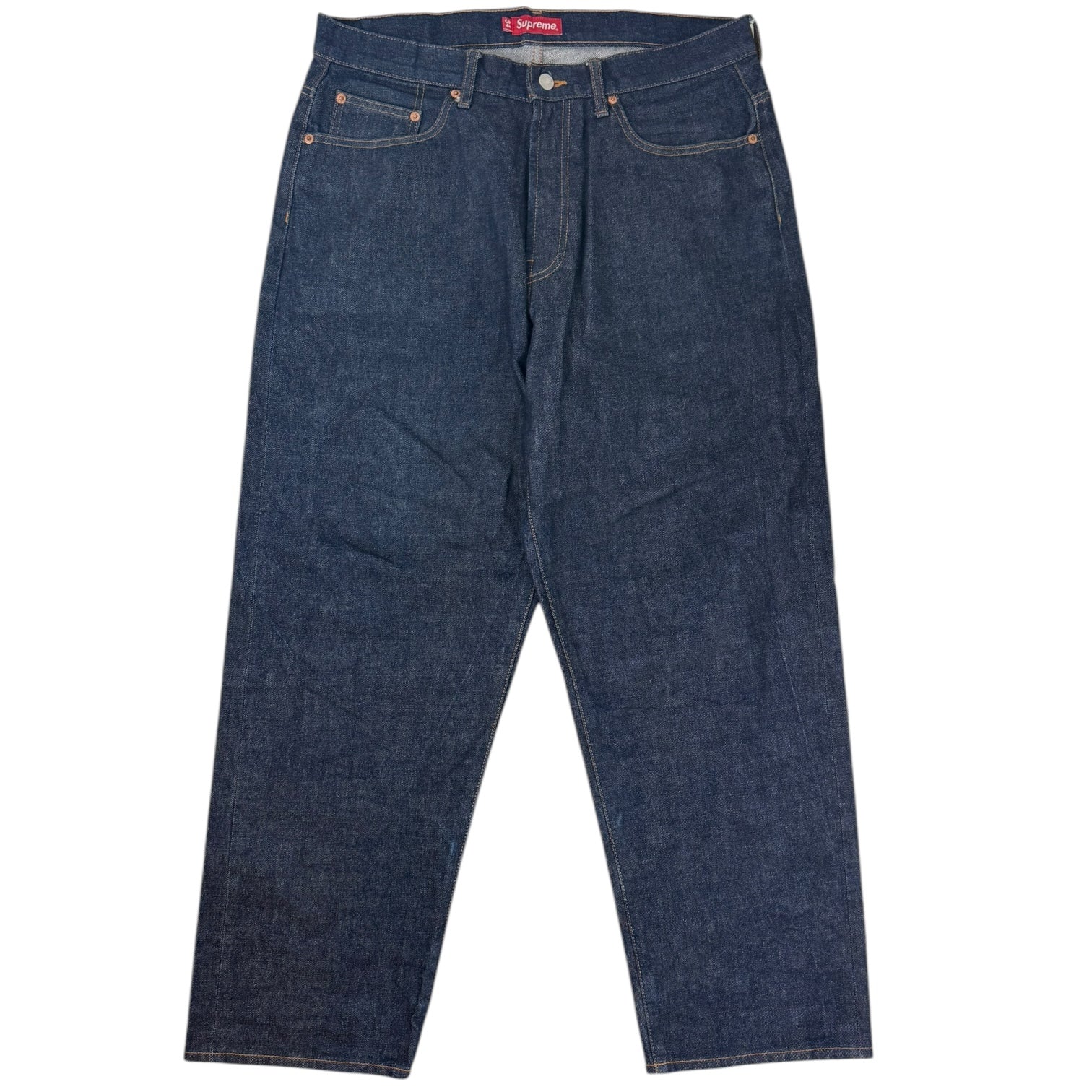 Supreme Ridged Baggy Selvage Denim Jeans Raw