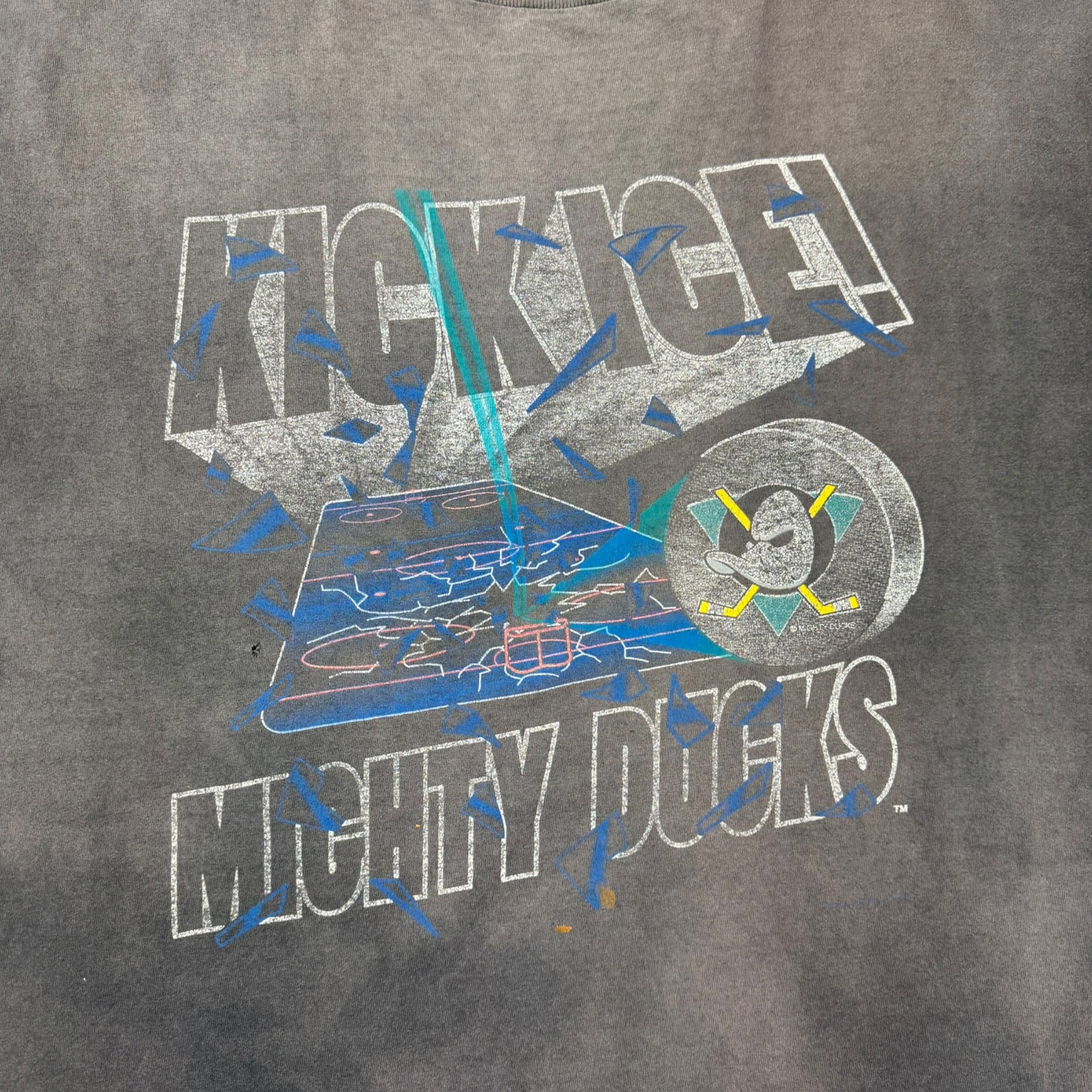 Vintage Anaheim Mighty Ducks “Kick Ice” T-Shirt Faded