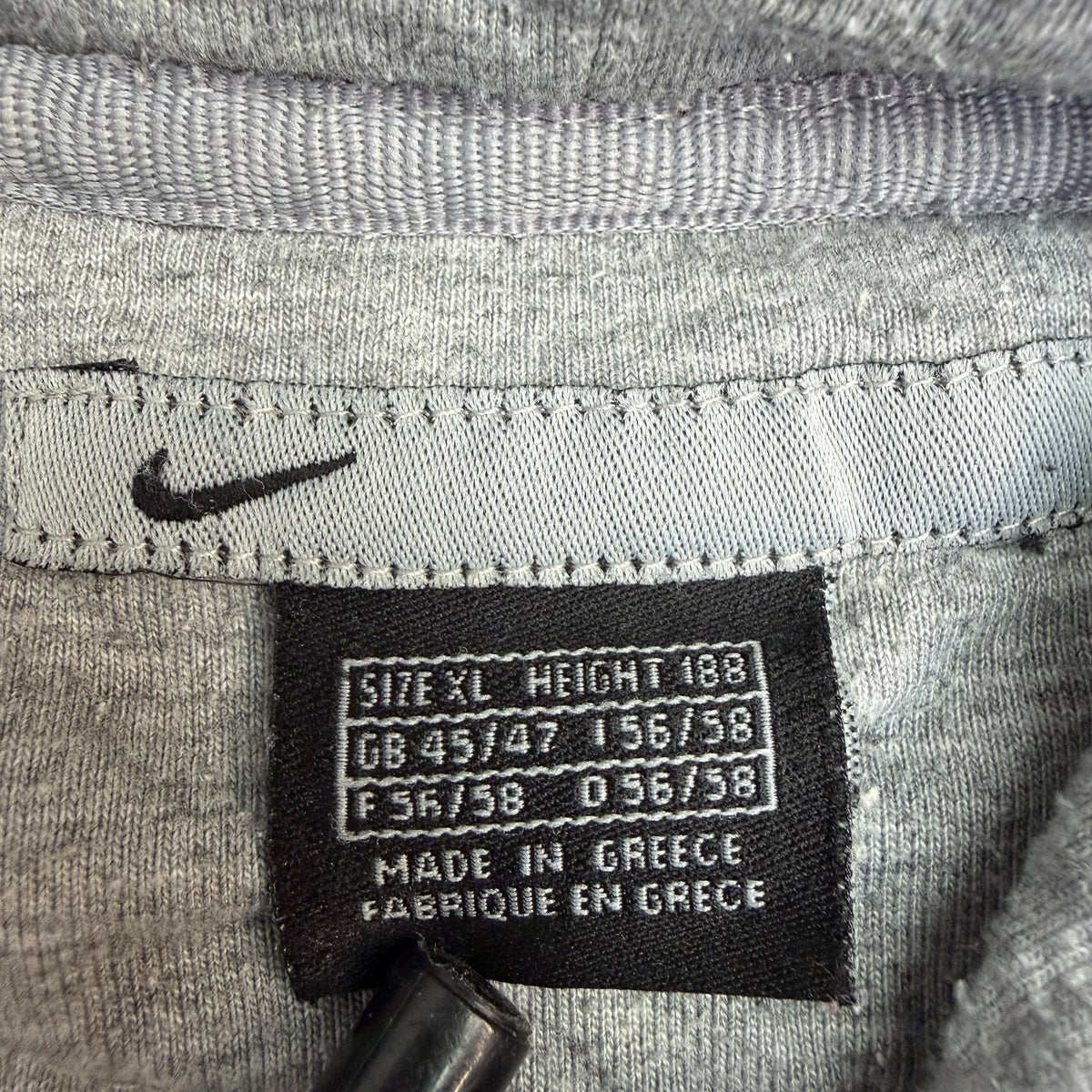 Vintage Nike Mini Swoosh Hoodie Grey