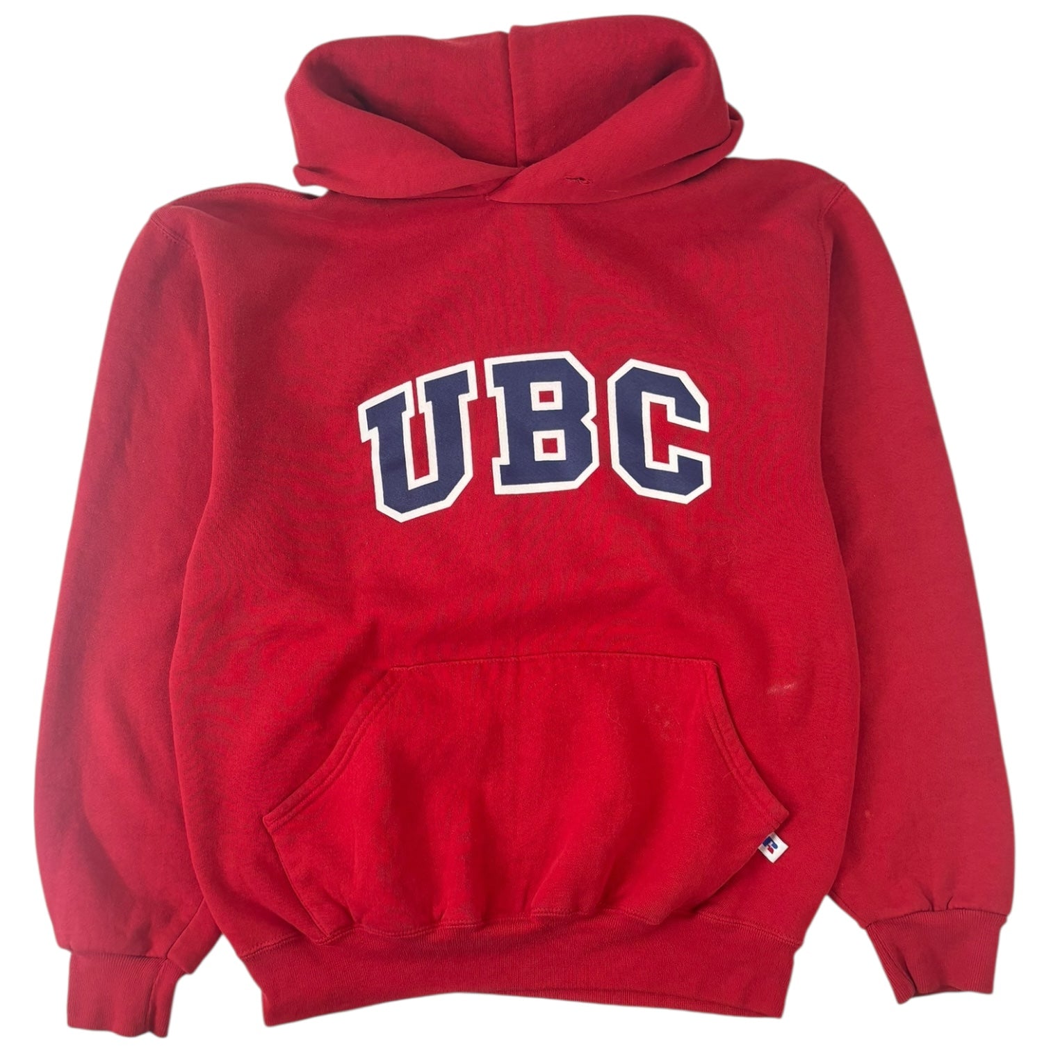 Vintage UBC Russell Athletics Hoodie Red