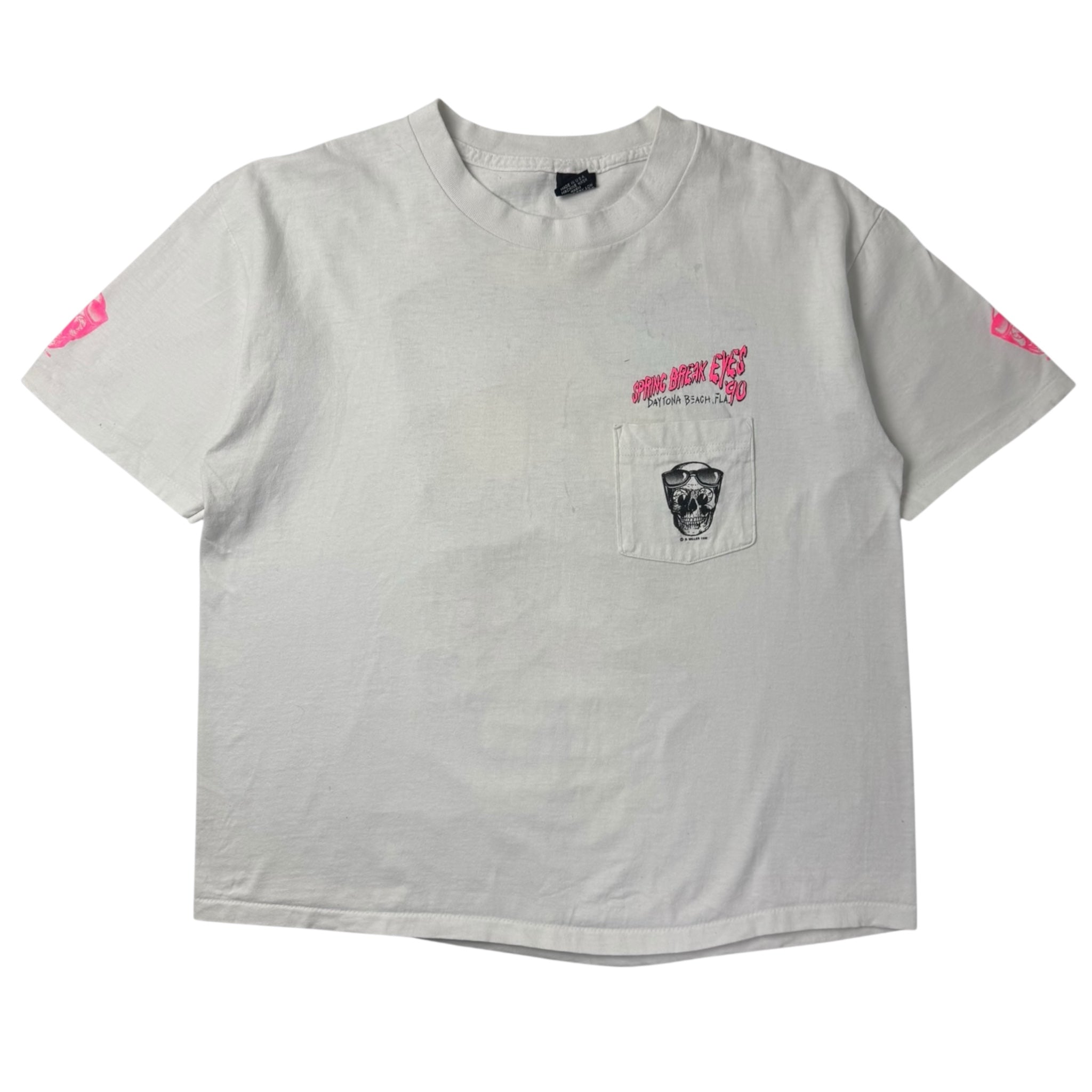 1990 ‘Sping Break Eyes’ Skull Pocket T-Shirt
