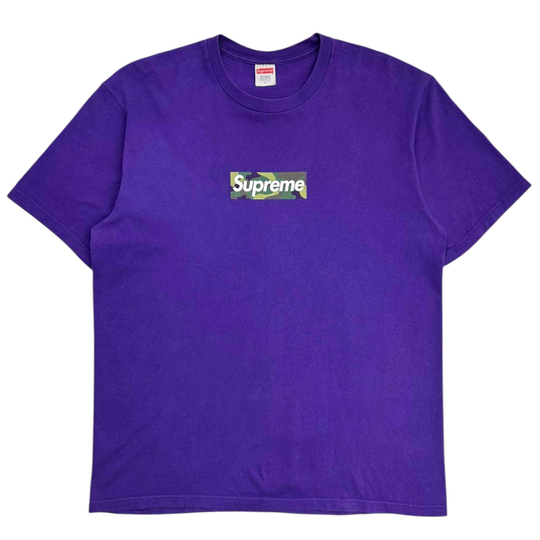 Supreme Box Logo Tee Purple/Camo
