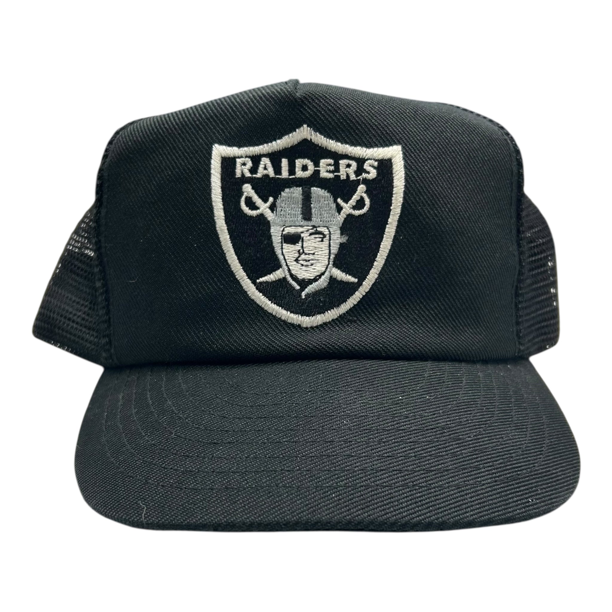 Vintage Oakland Raiders Trucker Hat Black