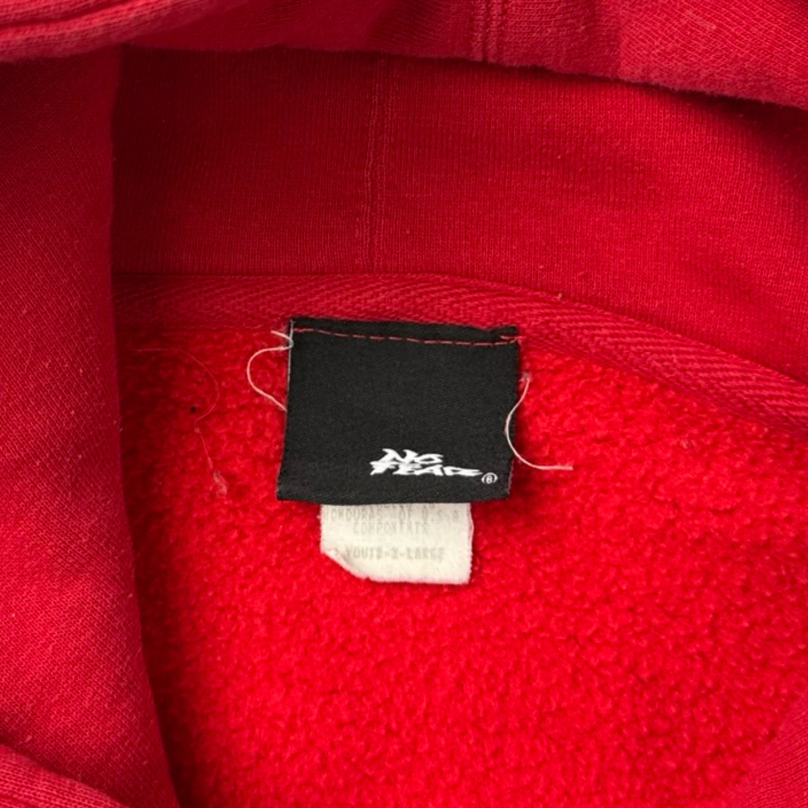 Y2K No Fear Flame Sleeve Hoodie Red