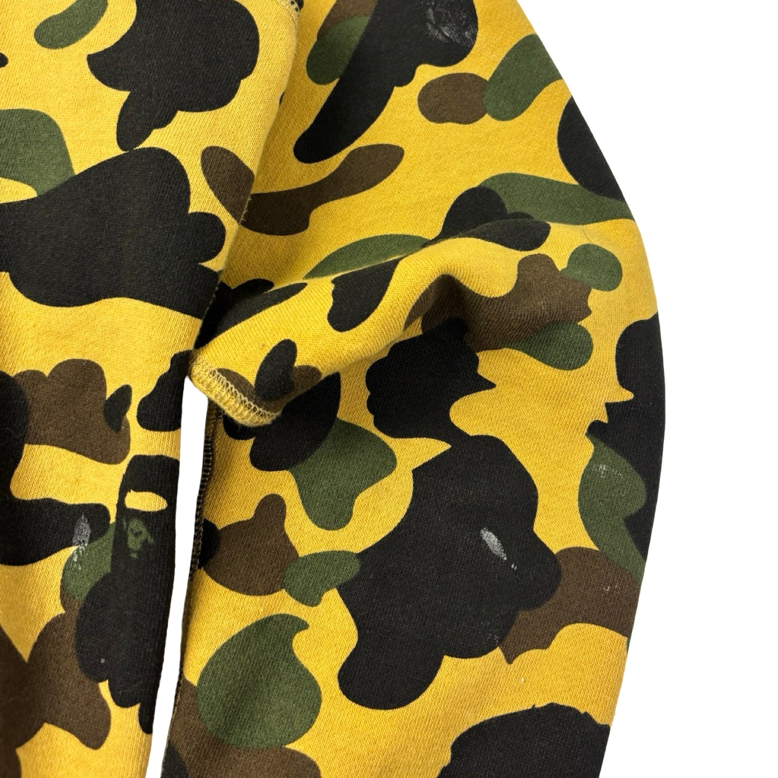 A Bathing Ape 1st Camo Ape Head Crewneck Yellow