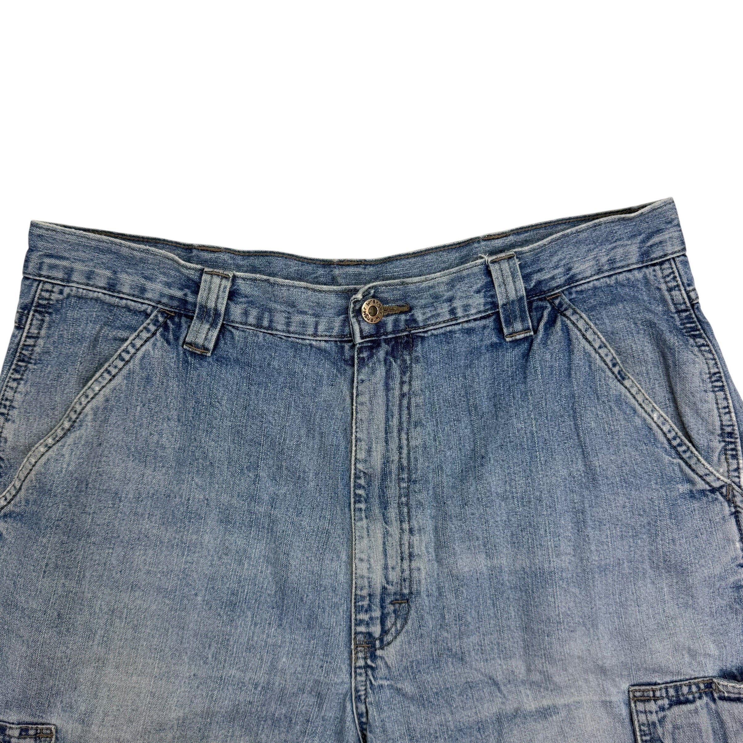 Vintage Wrangler Denim Cargo Shorts Blue