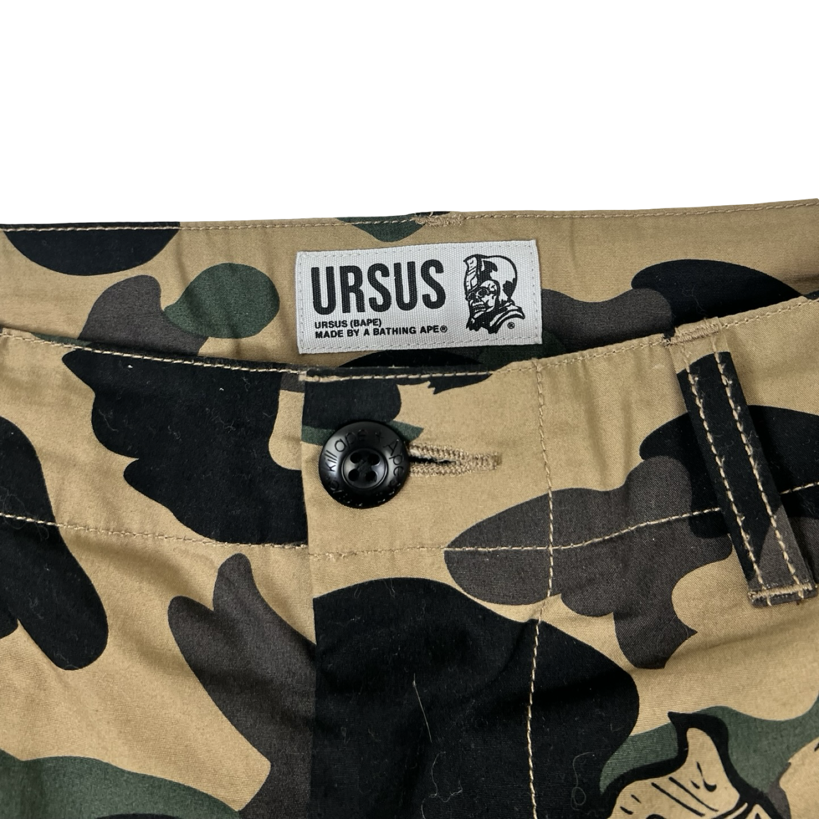 BAPE Ursus Military Beige Camo Shorts