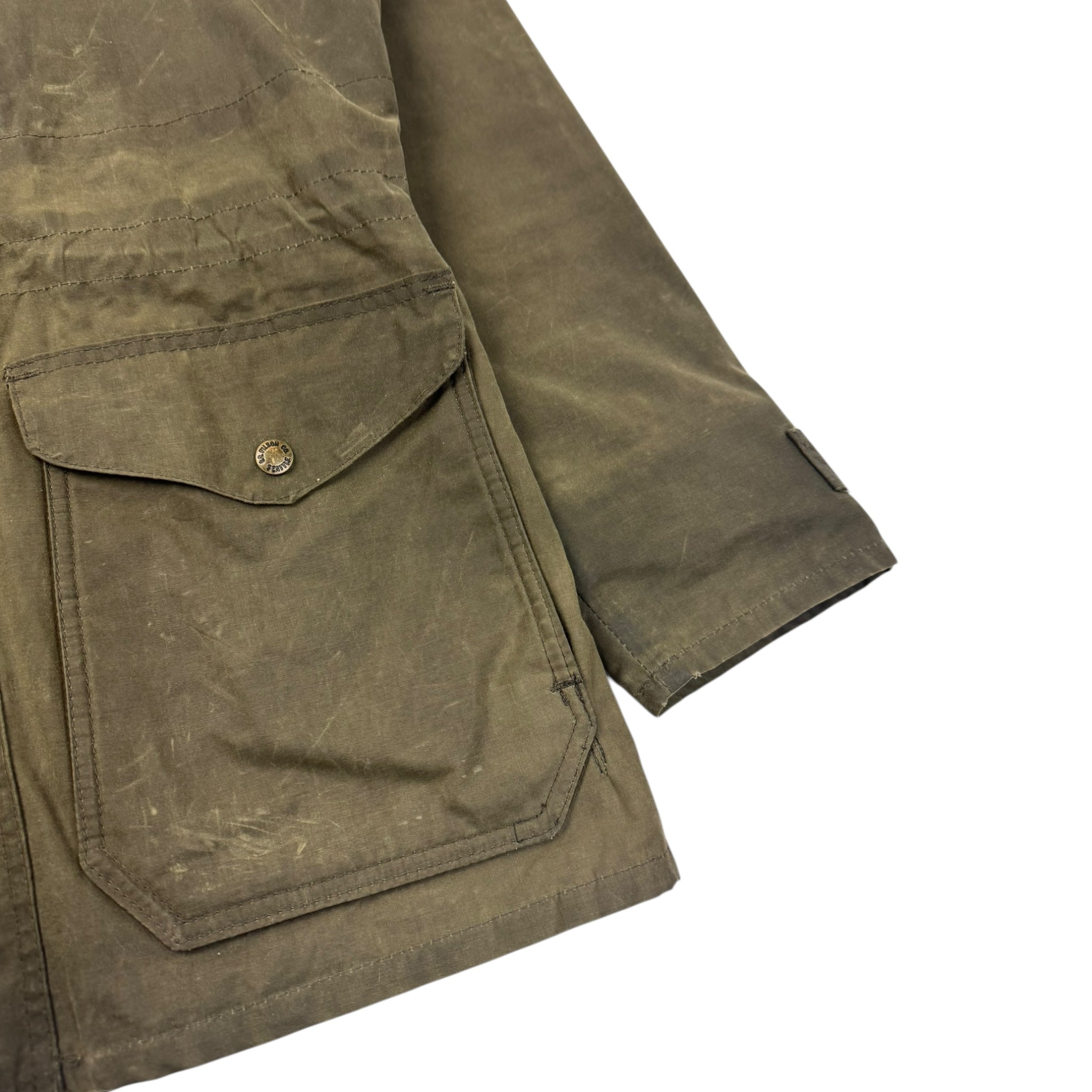Vintage Filson Cover Cloth Mile Marker Coat Otter Green