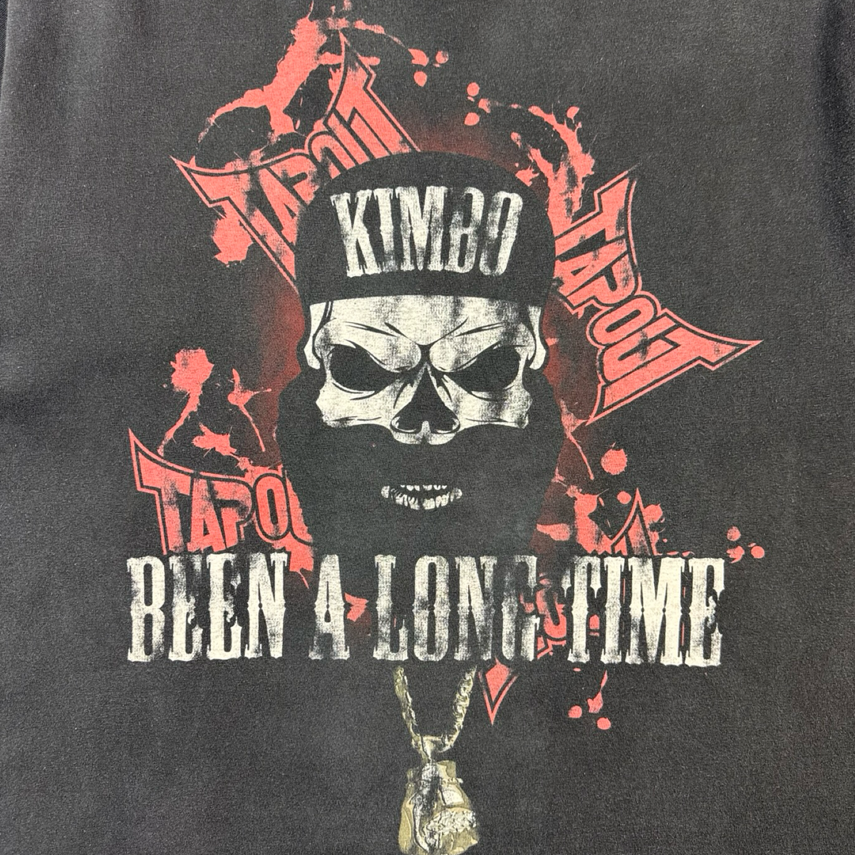 Vintage Tapout Kimbo Slice T-Shirt Faded Black