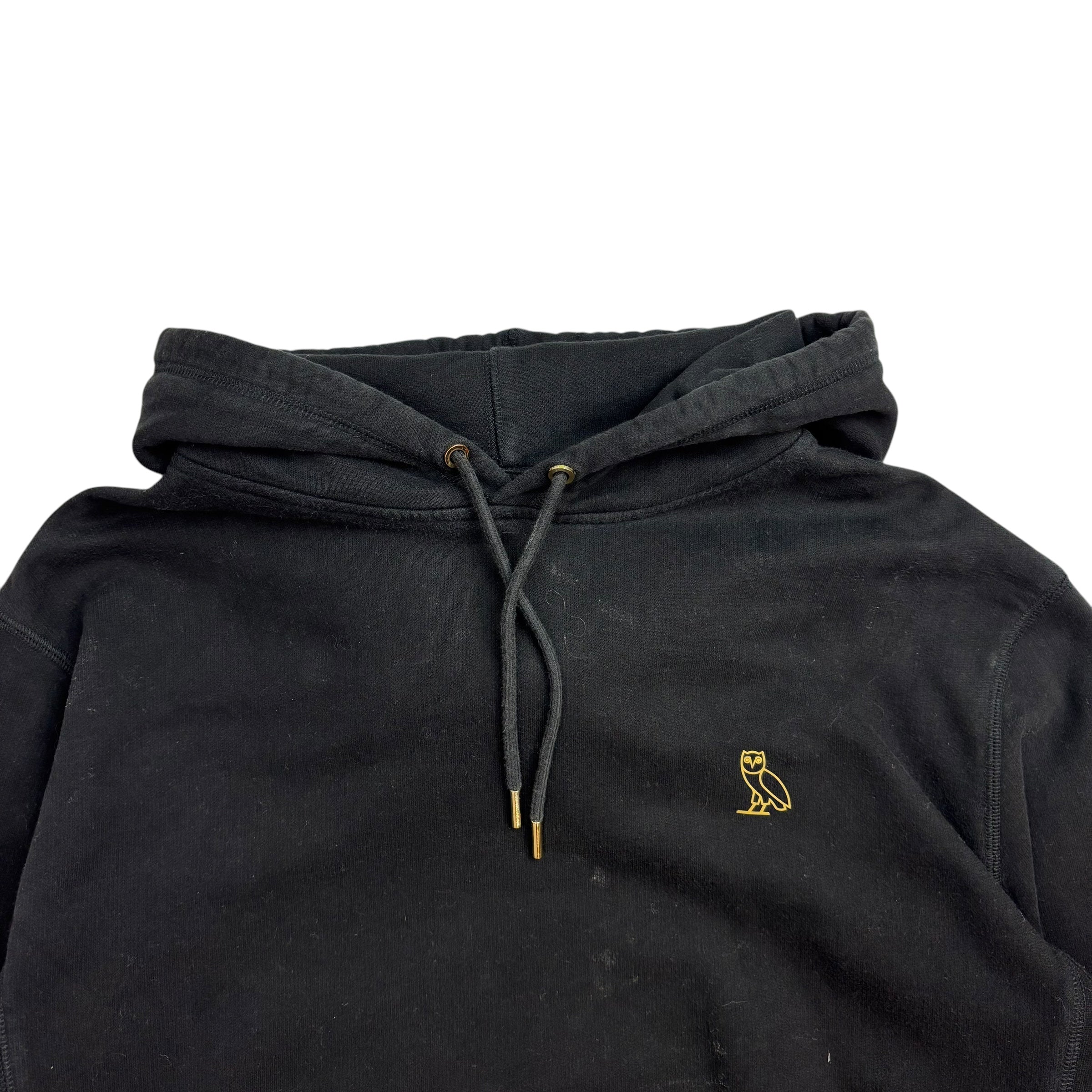 OVO Essentials Owl Gold Hardware Hoodie Black