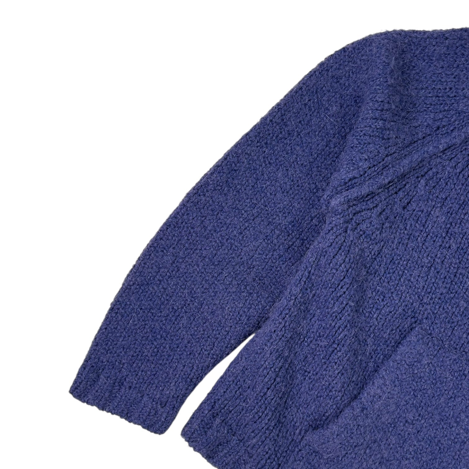 Stussy Chunky Knit Zip Up Hoodie Navy