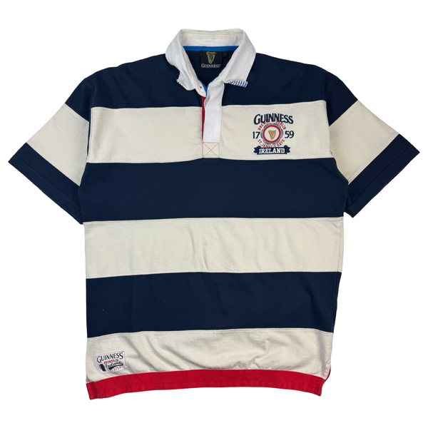 Vintage Guinness Striped Polo Shirt