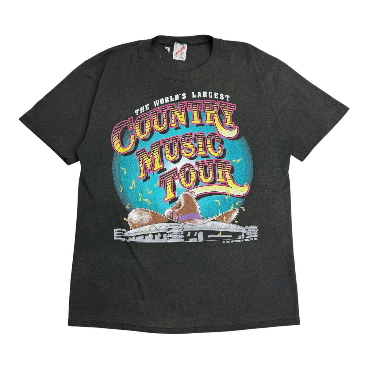 1991 The Worlds Biggest Country Music Tour Tee Black