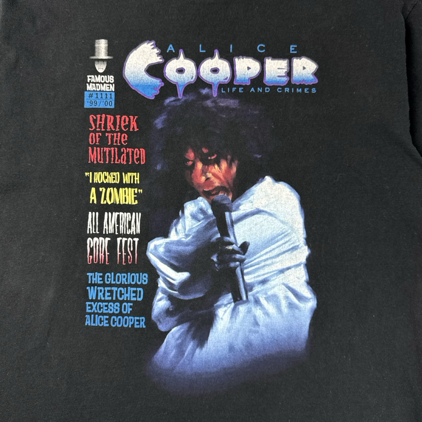 1999 Alice Cooper Live and Crime Tour T-Shirt