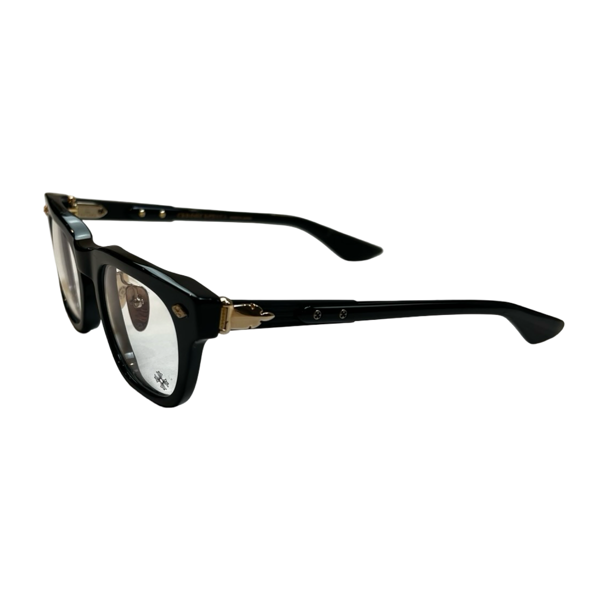 Chrome Hearts Baggins A Square Frame Optical Glasses Black Acetate