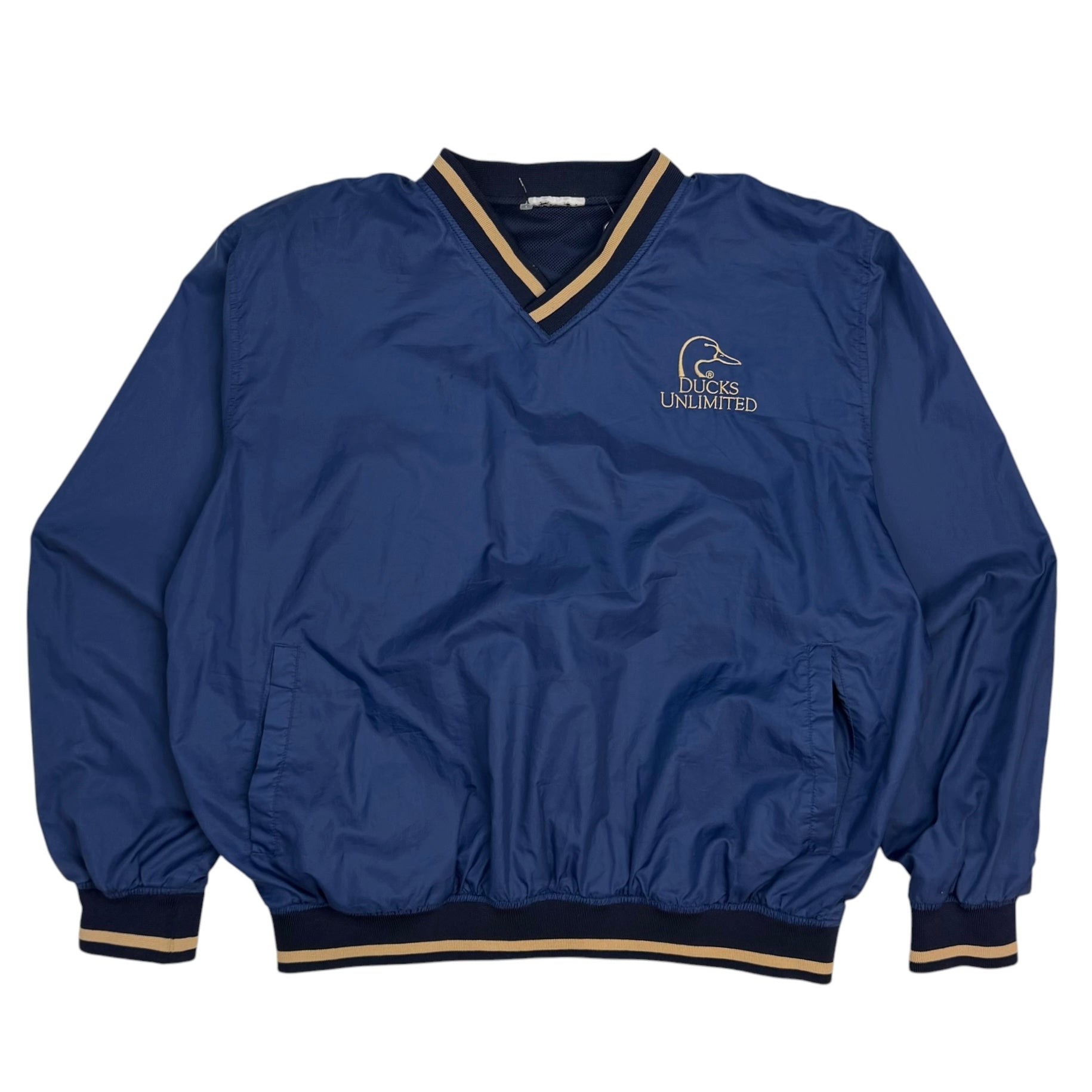 Vintage Ducks Unlimited Pullover Windbreaker Navy