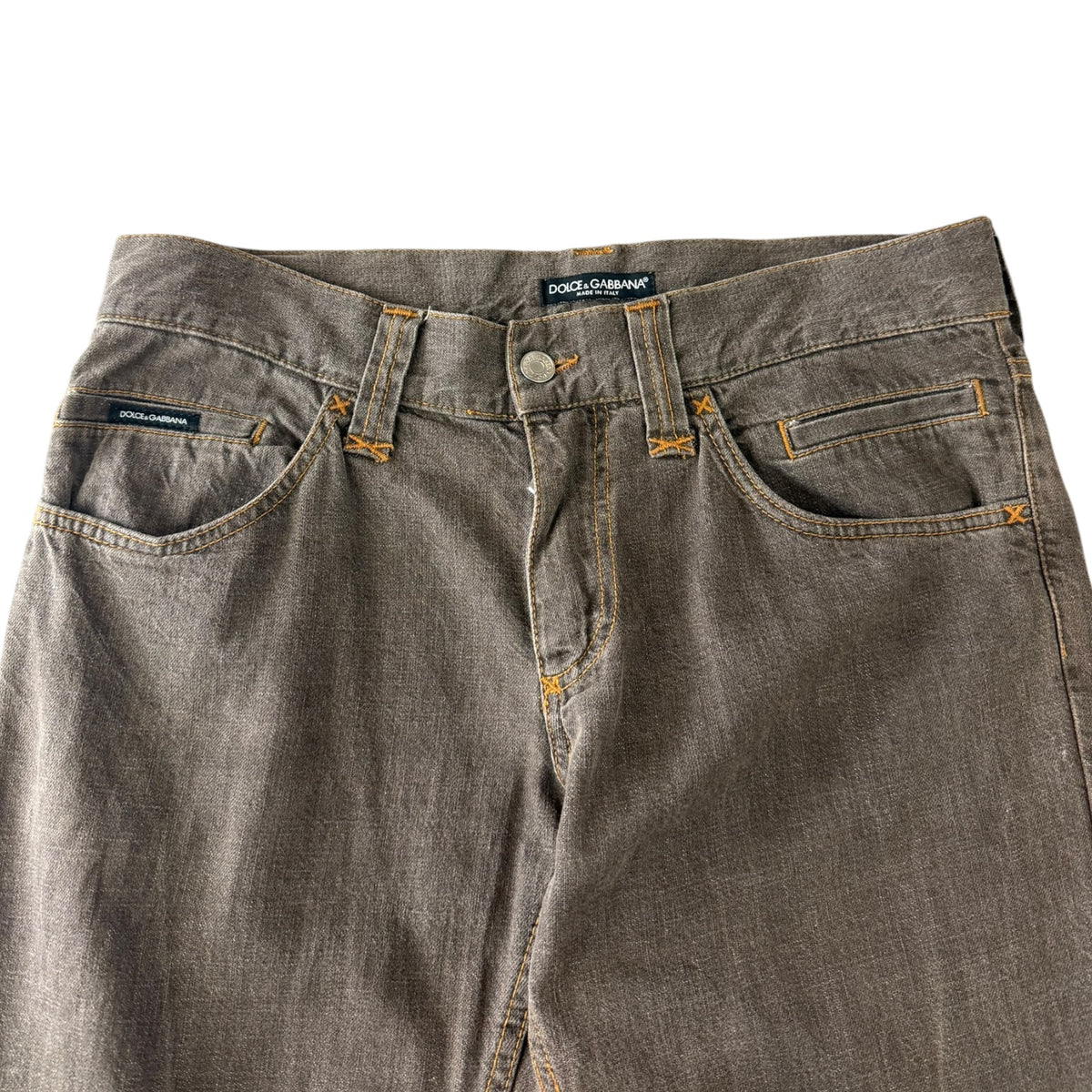 Dolce & Gabbana Back Plate Jeans Brown