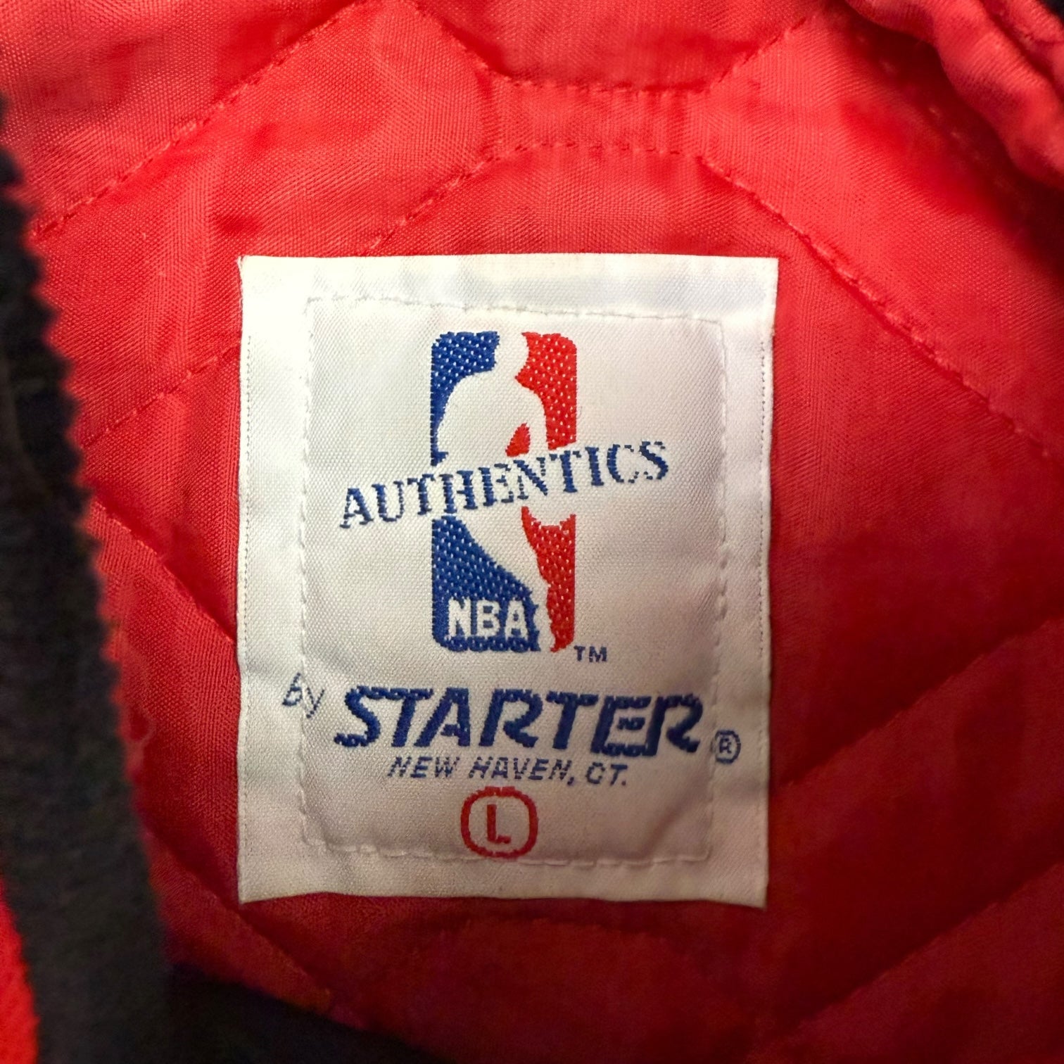 Vintage Starter Chicago Bulls Satin Bomber Jacket Black