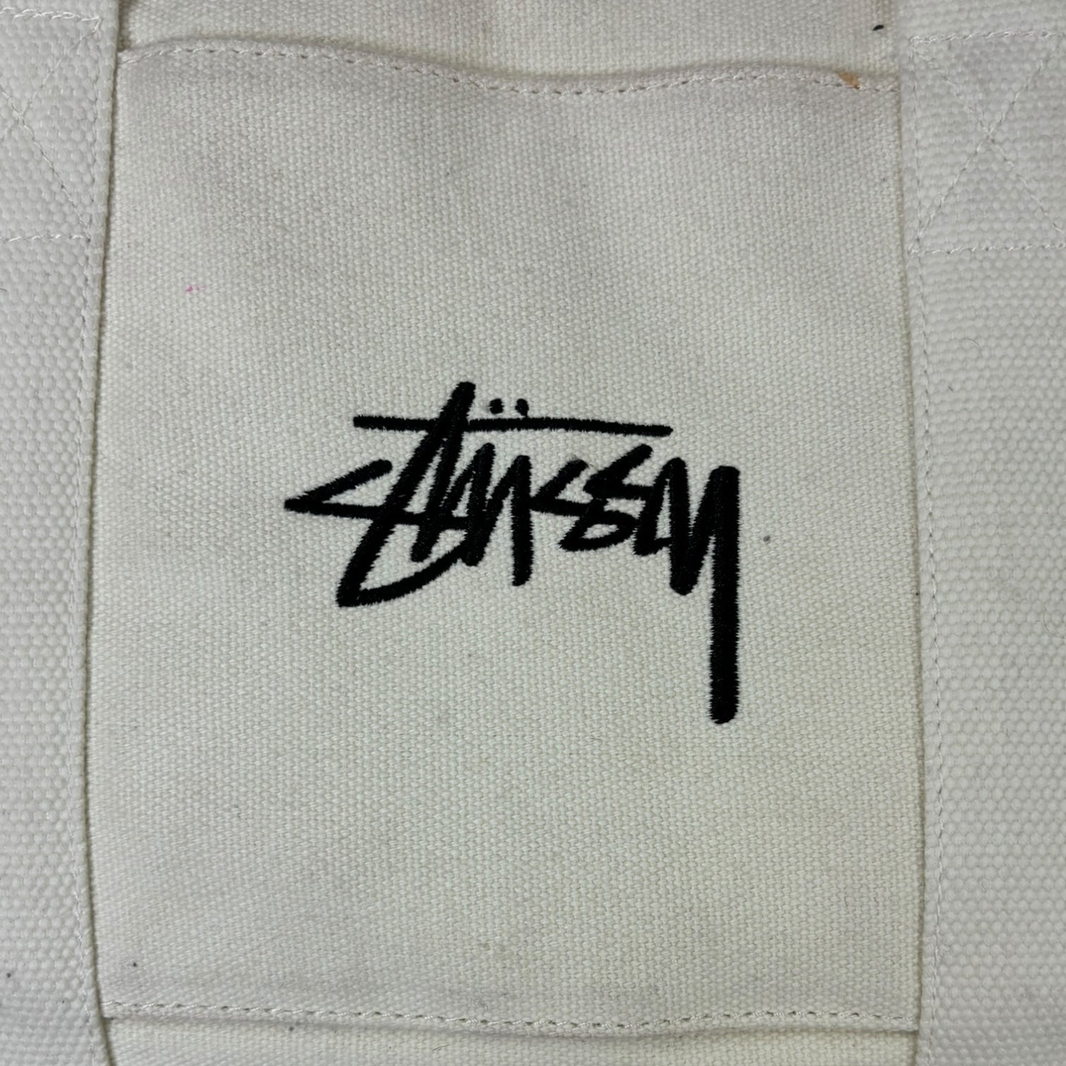 Stussy Stock Canvas Dog Tote Bag Natural