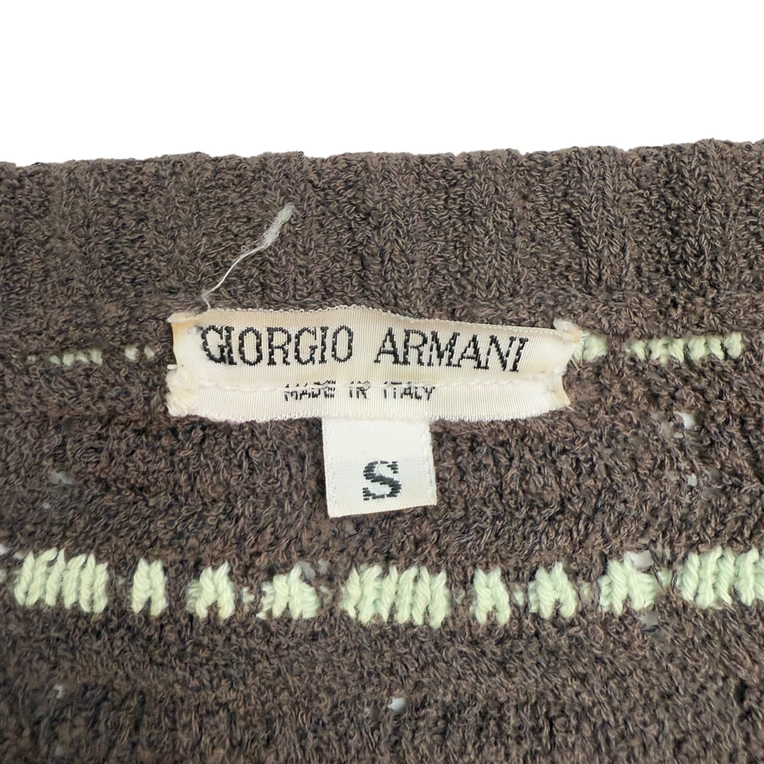 Vintage Giorgio Armani Knit Sweater Brown