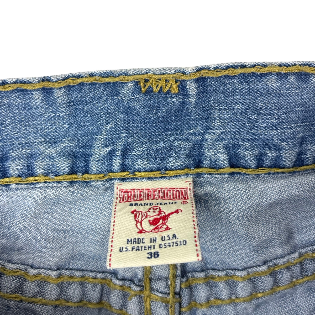 Vintage True Religion Contrast Stitch Boot Cut Jean Pant Medium Wash