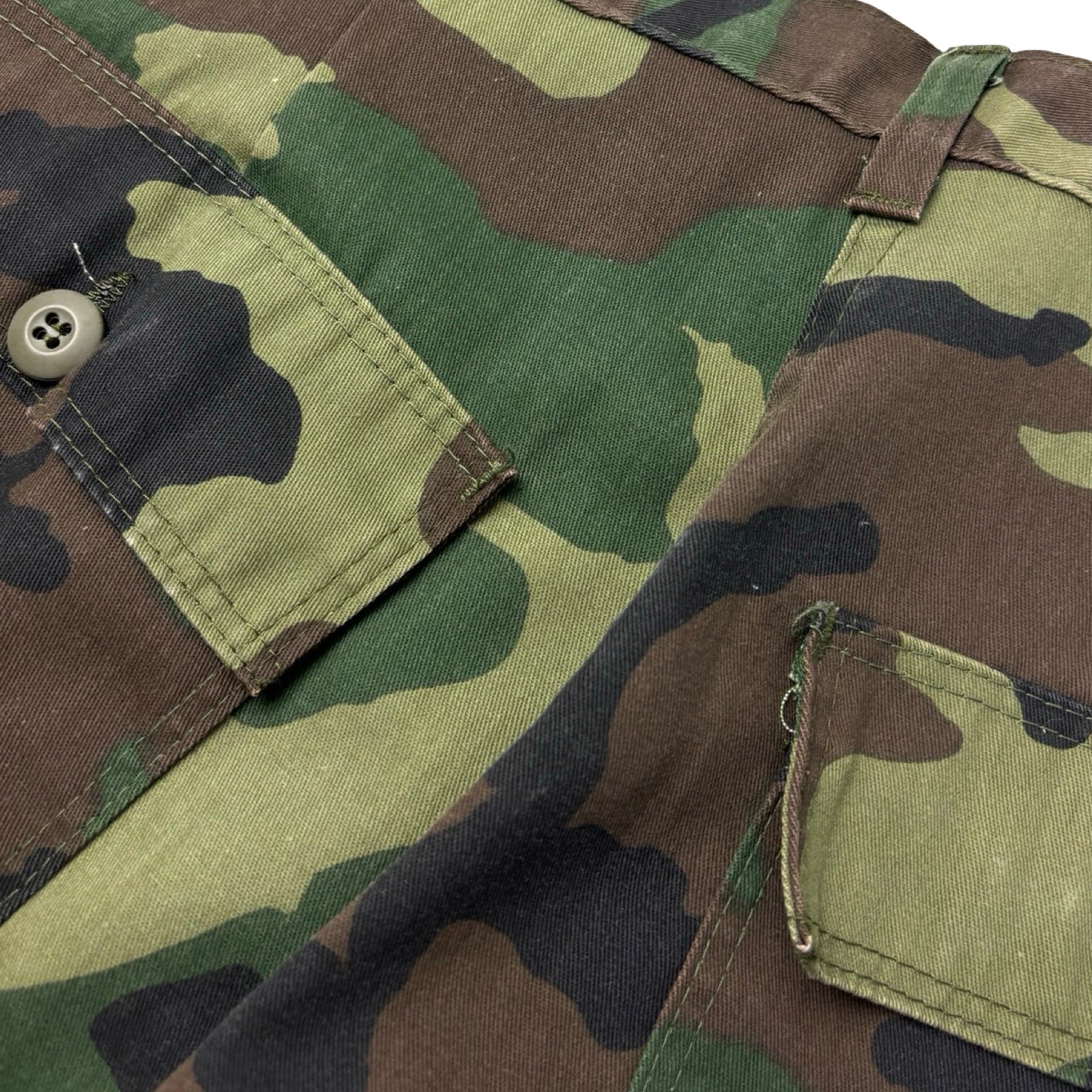 1970s Woodland Military Camo Trousers Pant