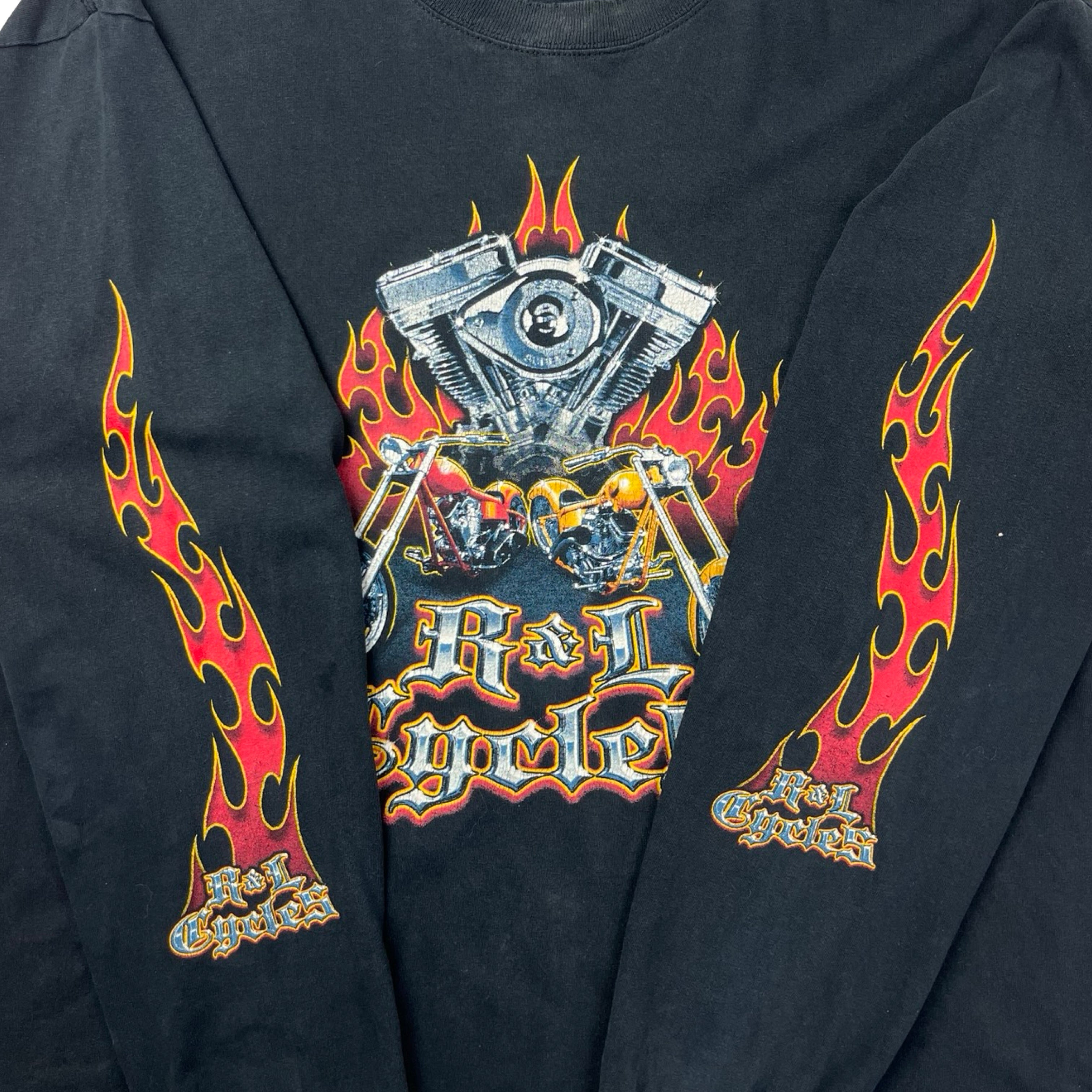 Vintage R&L Cycles Flame Longsleeve Shirt